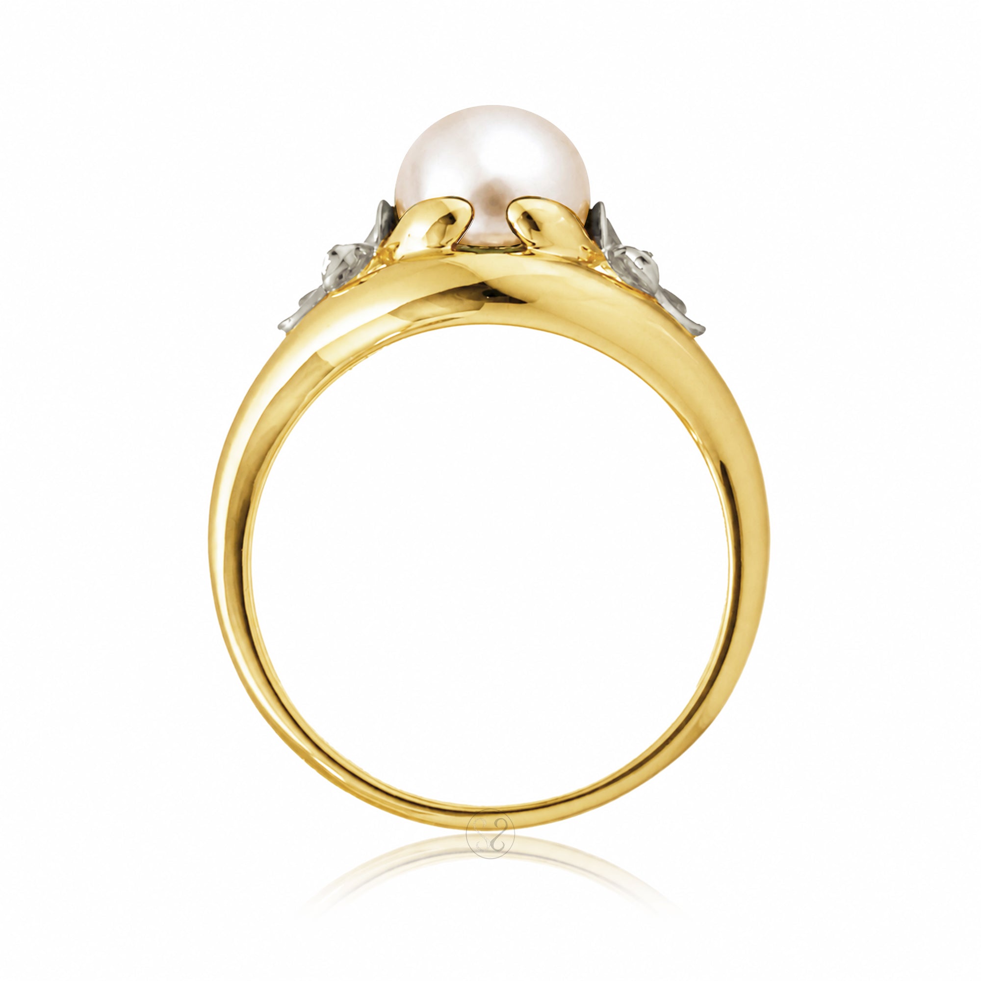 The Plumeria Pearl Embrace Ring