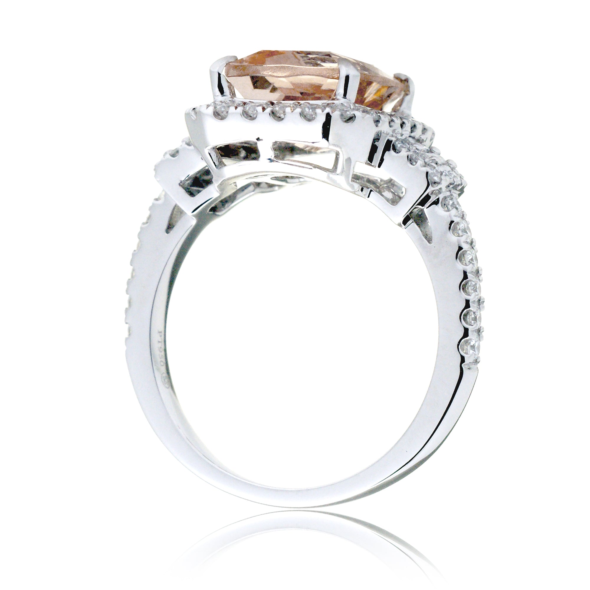 The Cali Cushion Cut Morganite Ring