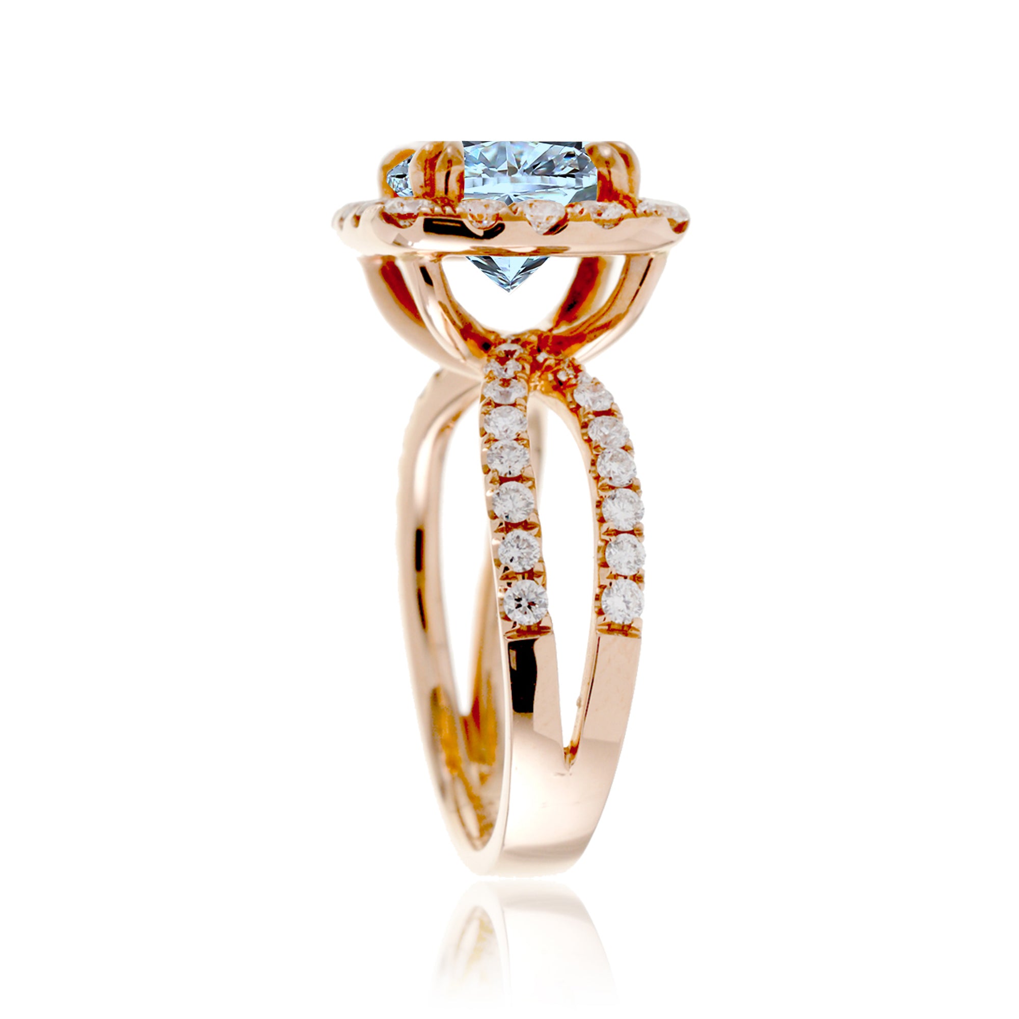 The Bonnie Cushion Aquamarine Ring