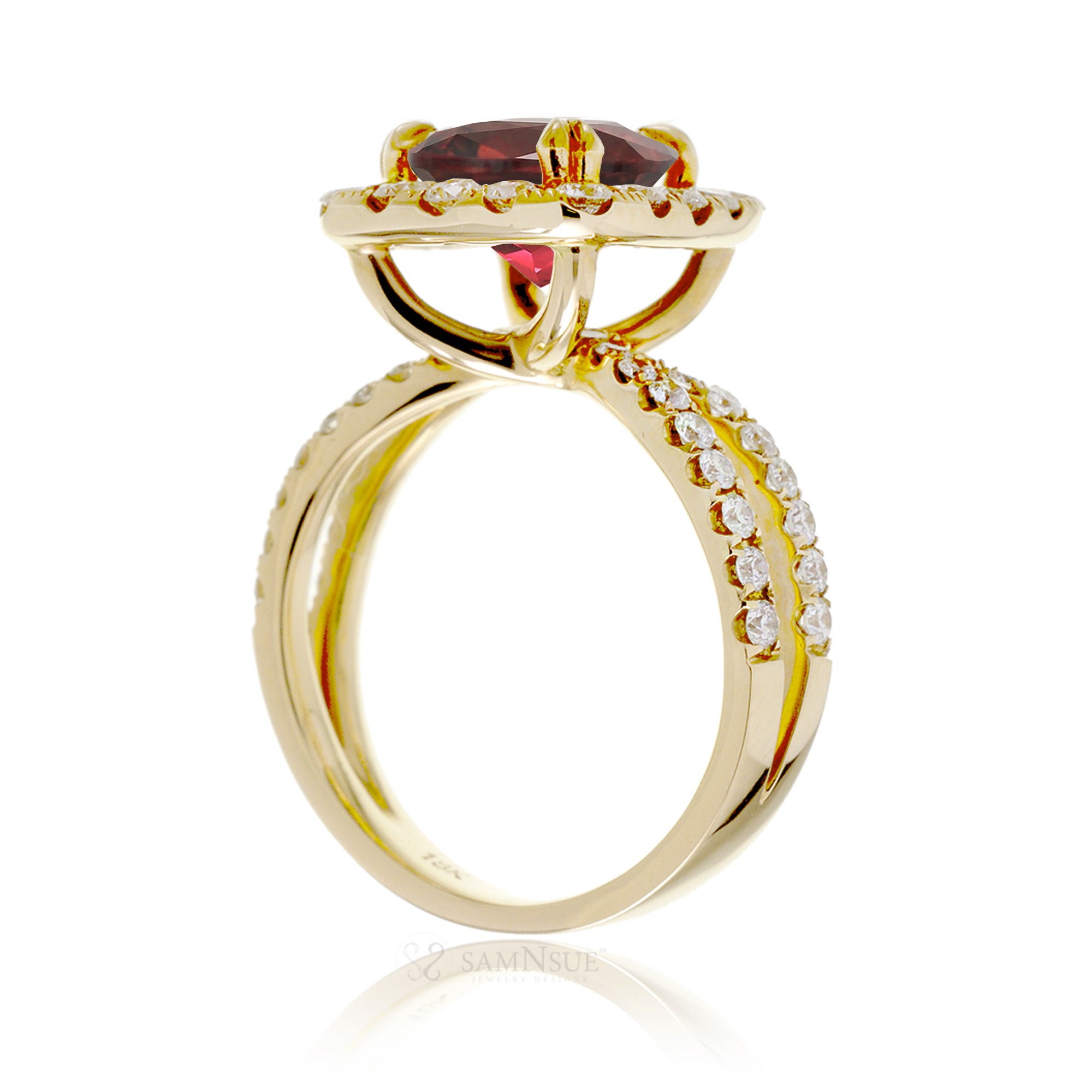 The Bonnie Cushion Cut Ruby Ring