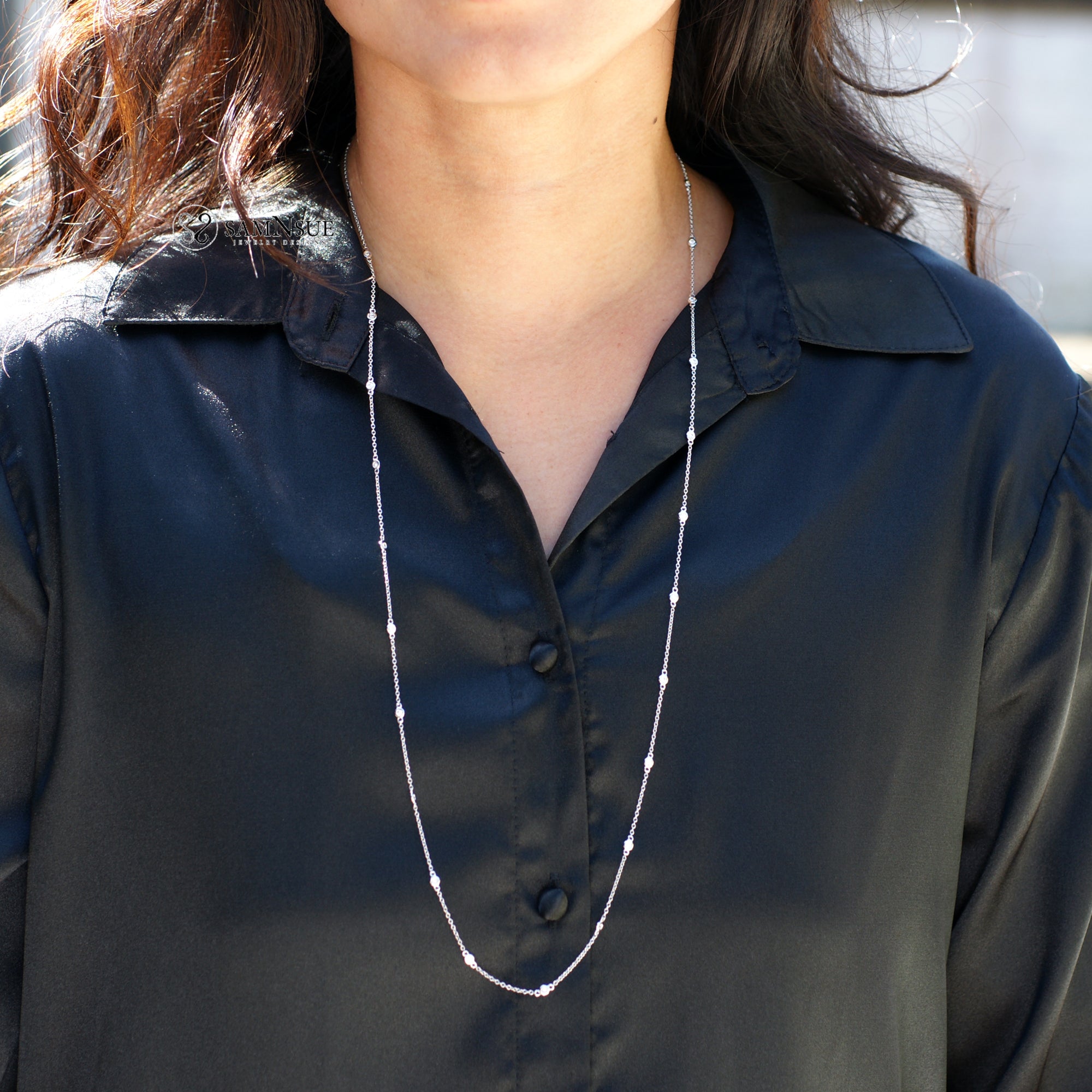 Diamond Station Necklace