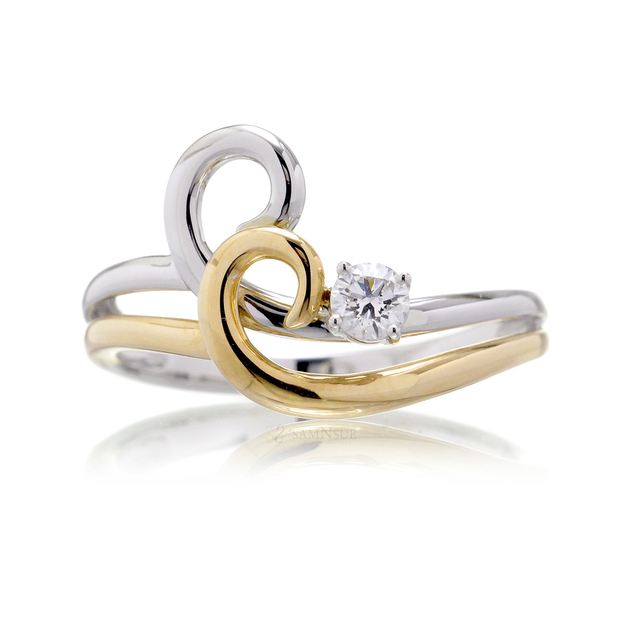 The Double Waved Diamond Ring