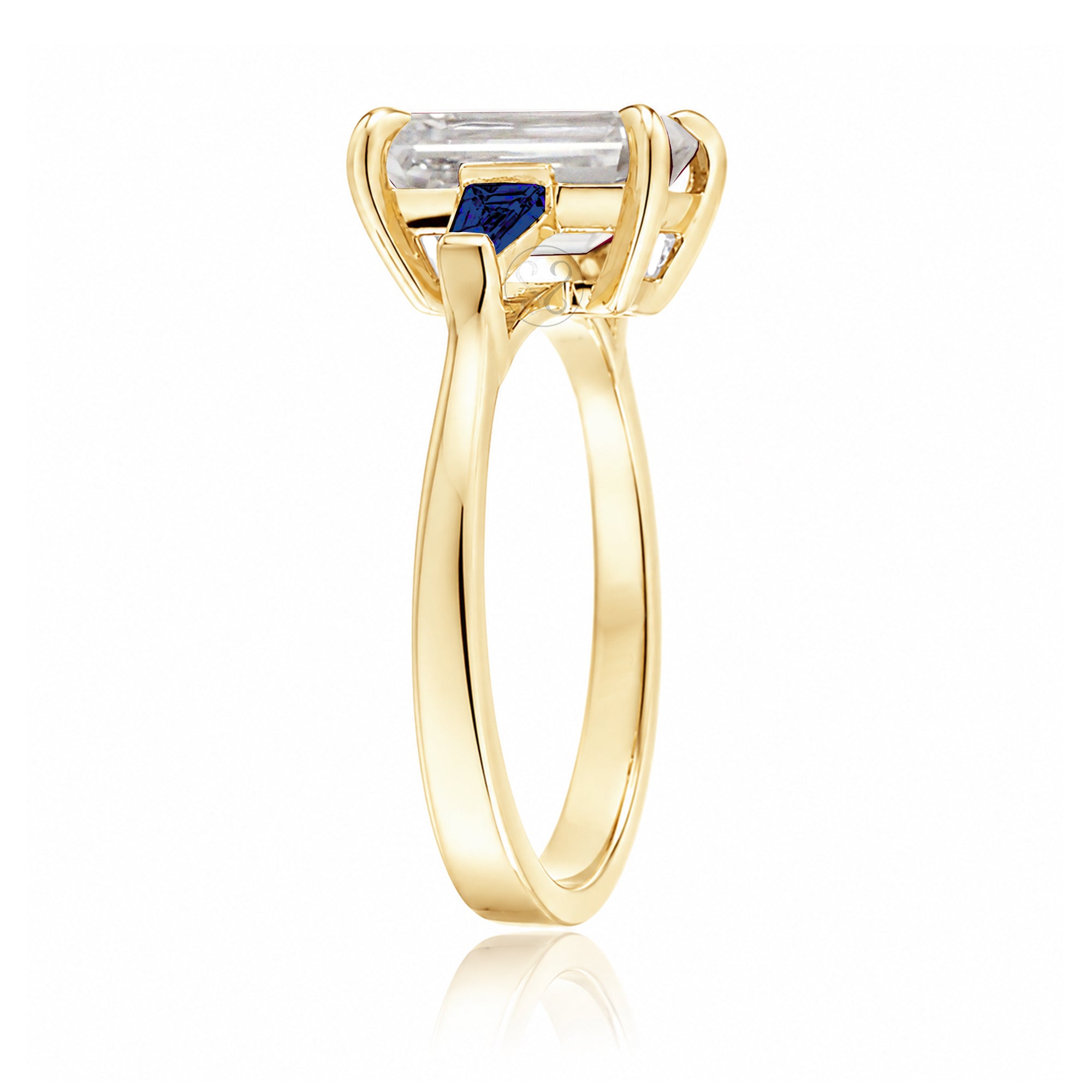 The Alice Emerald Cut Diamond Ring (Lab Grown)