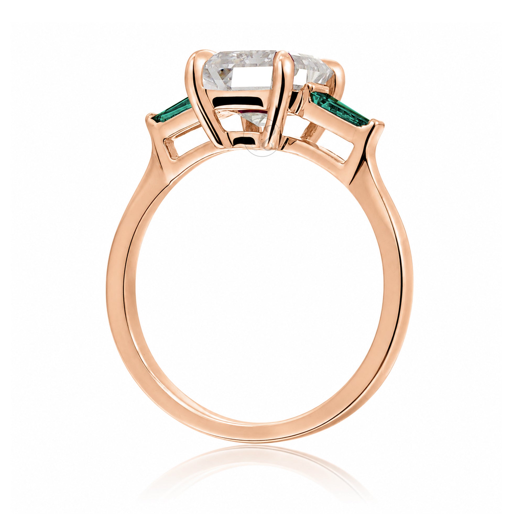 The Alice Emerald Cut Diamond Ring (Lab Grown)