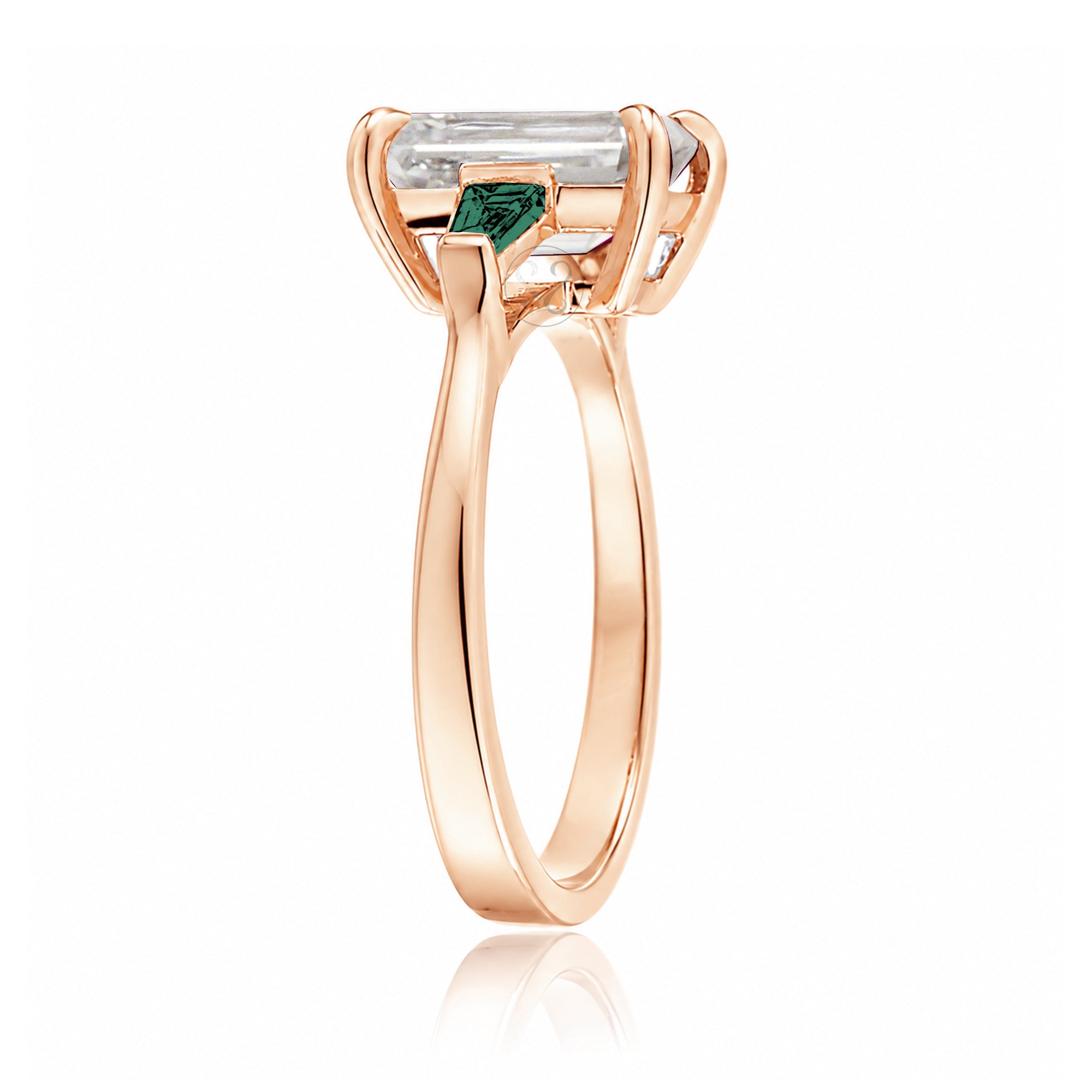 The Alice Emerald Cut Diamond Ring (Lab Grown)