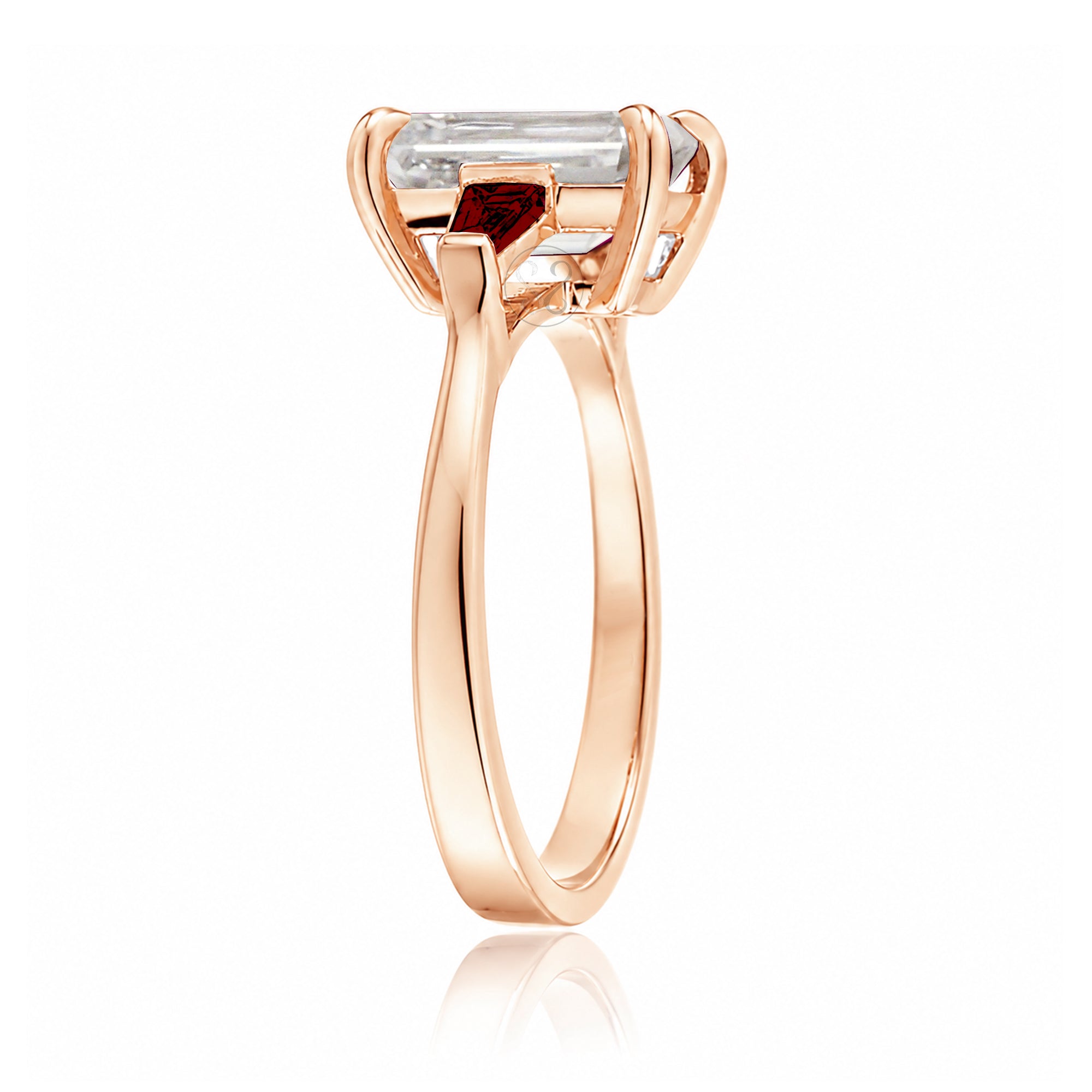 The Alice Emerald Cut Diamond Ring (Lab Grown)