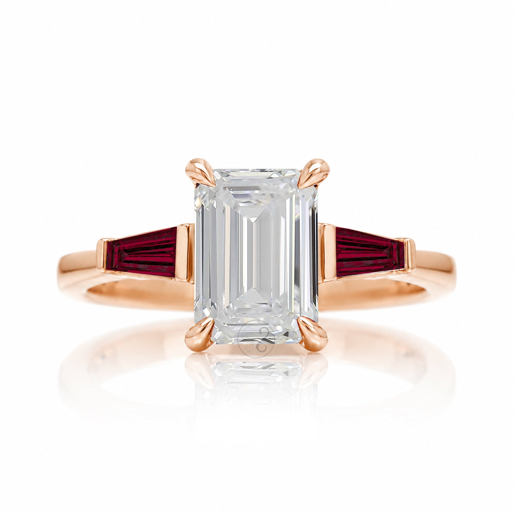 The Alice Emerald Cut Diamond Ring (Lab Grown)