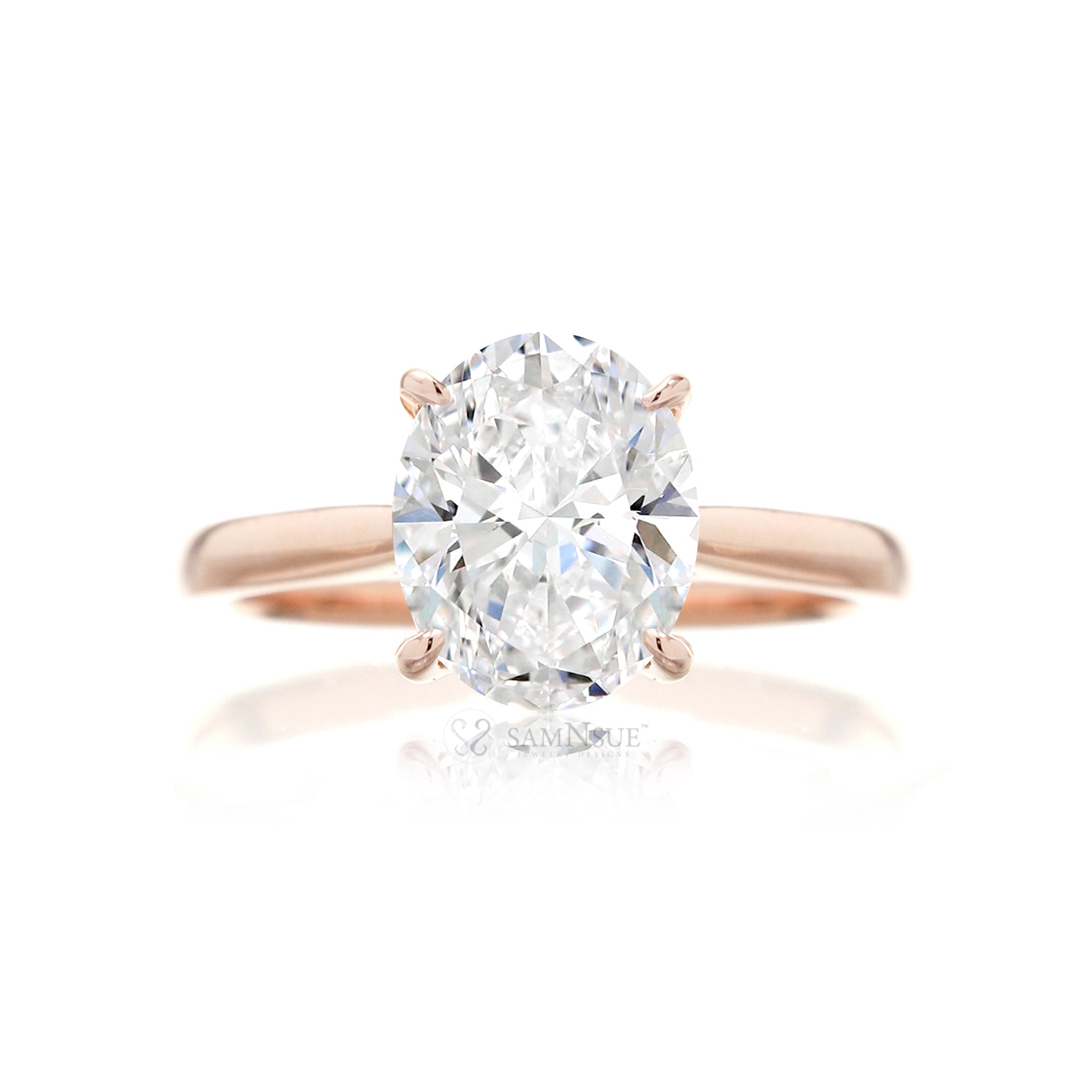 The Emily Oval Diamond Ring (Lab-Grown)
