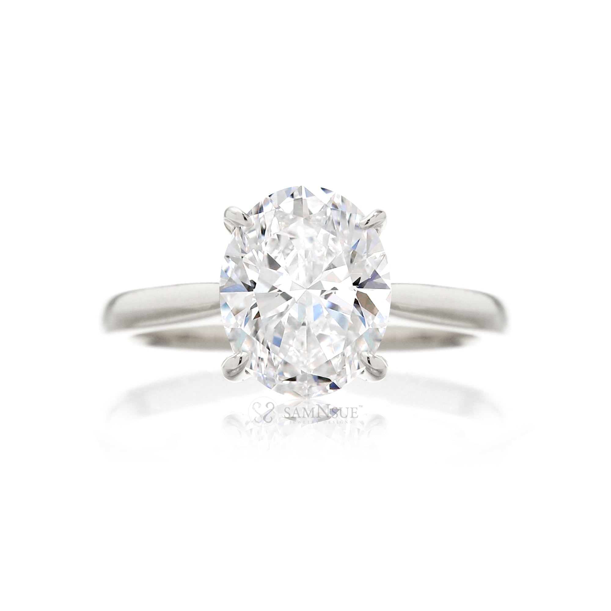 The Emily Oval Diamond Ring (Lab-Grown)