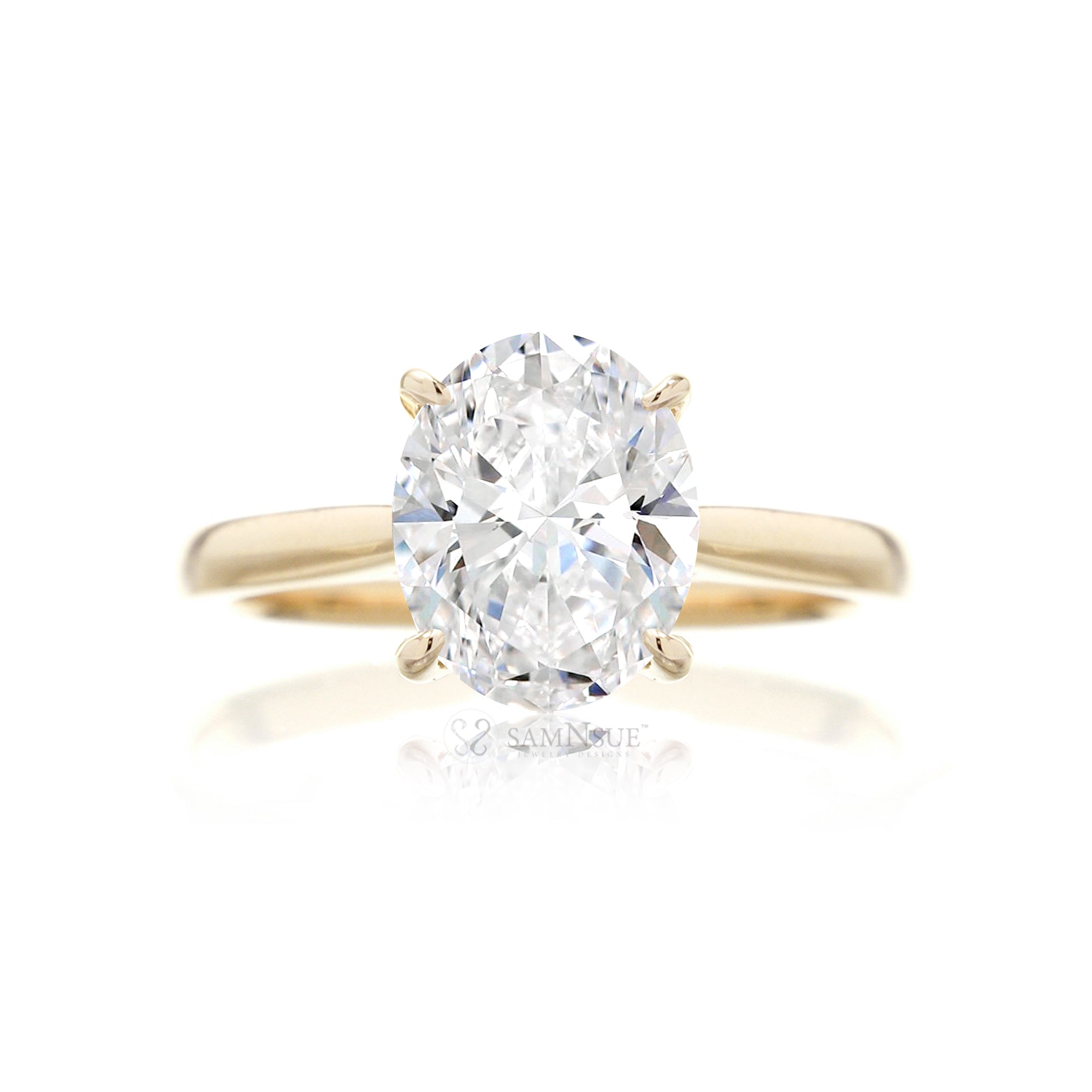 The Emily Oval Diamond Ring (Lab-Grown)