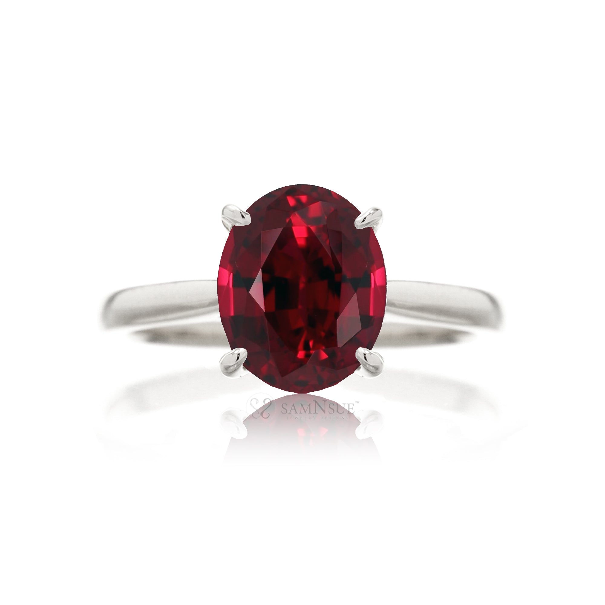 The Emily Oval Ruby Ring (Lab-Grown)