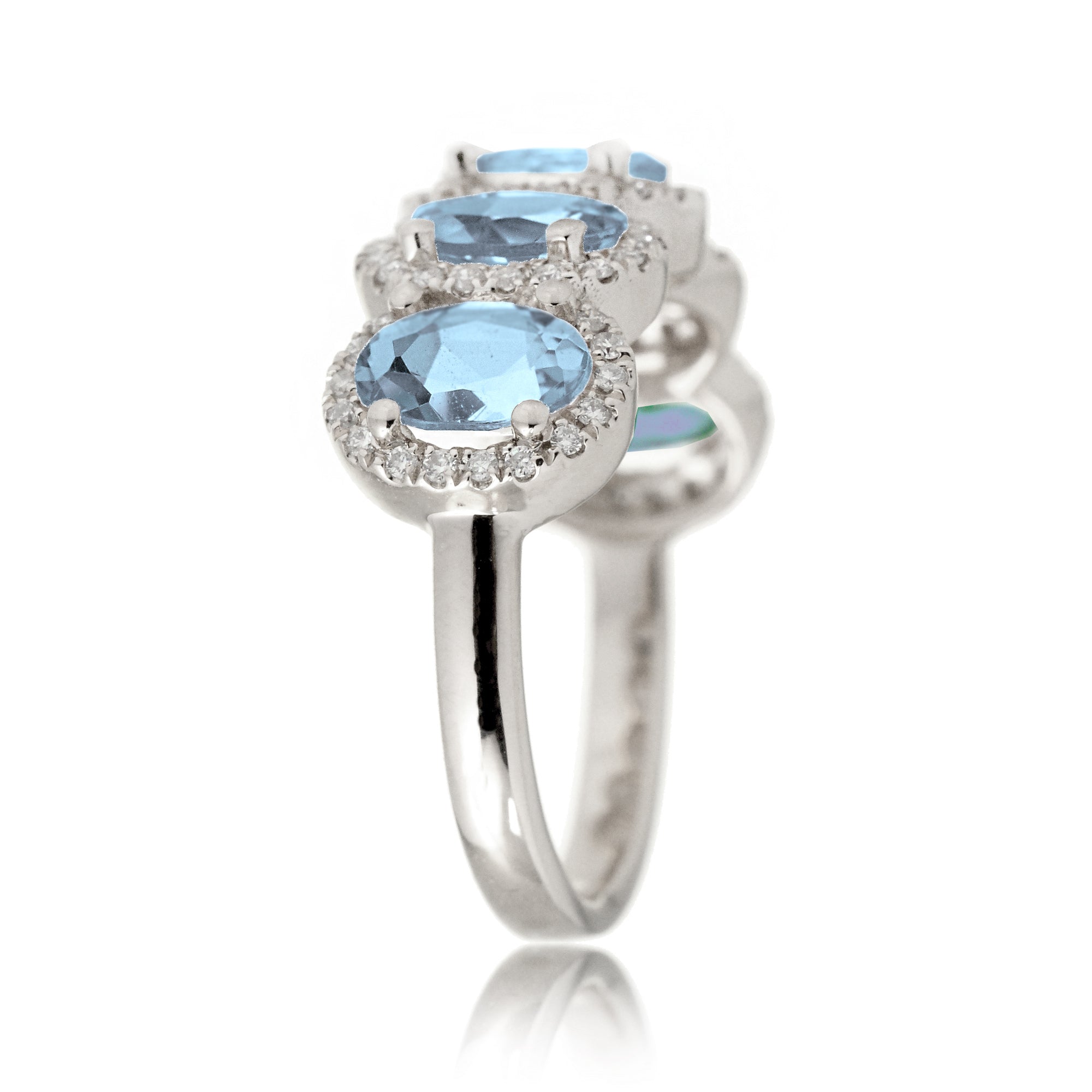 Five stone wedding anniversary white gold