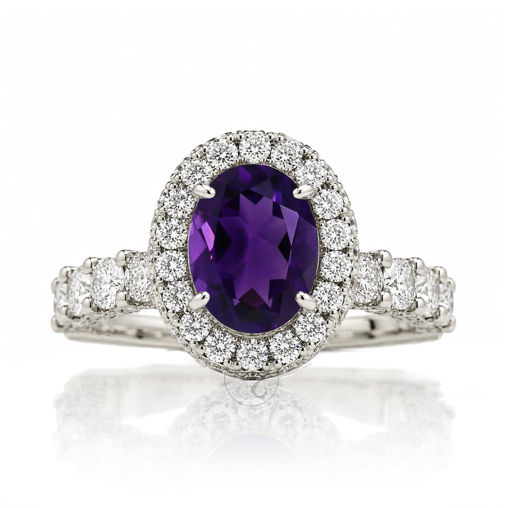 The Florence Oval Amethyst Ring