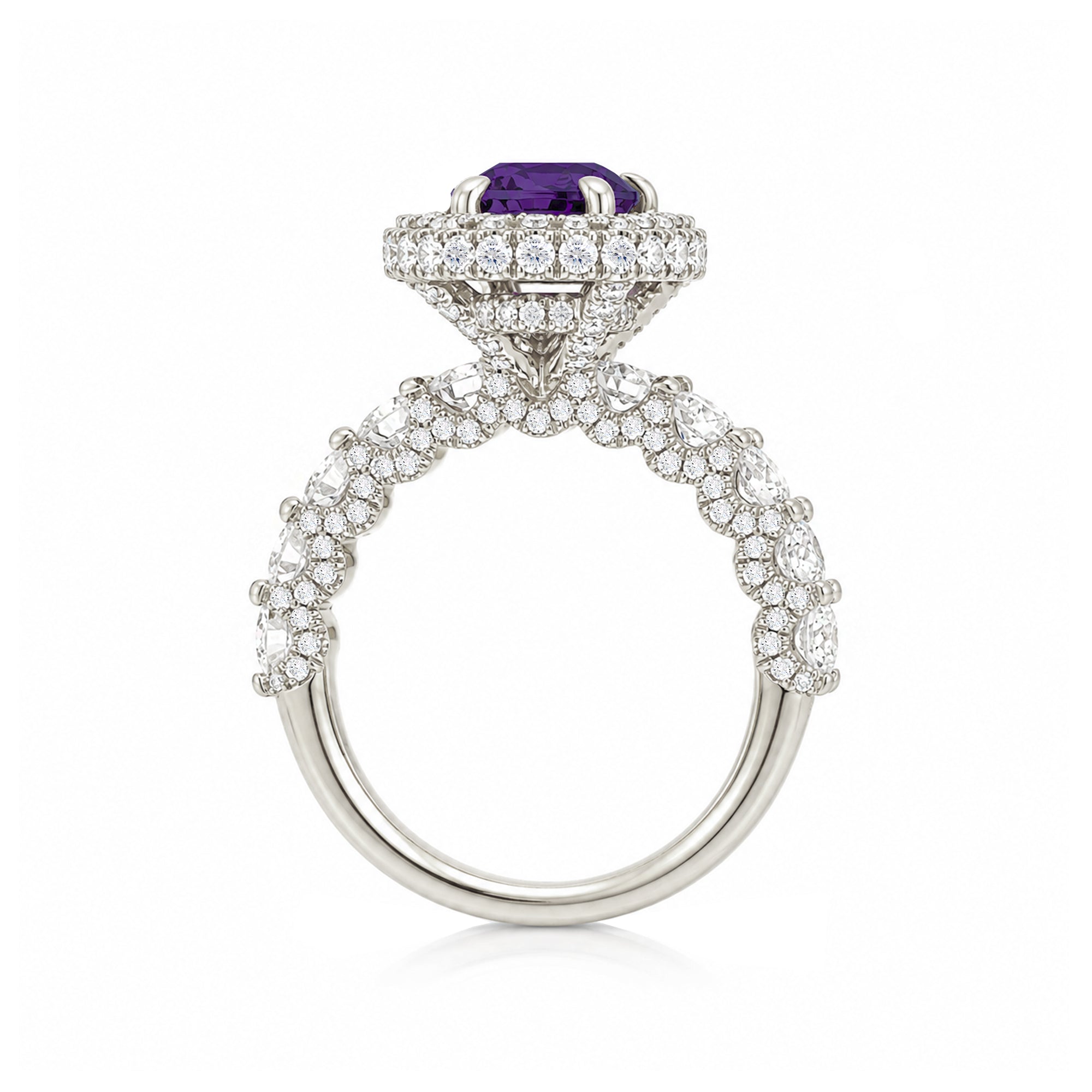 The Florence Pear Amethyst Ring