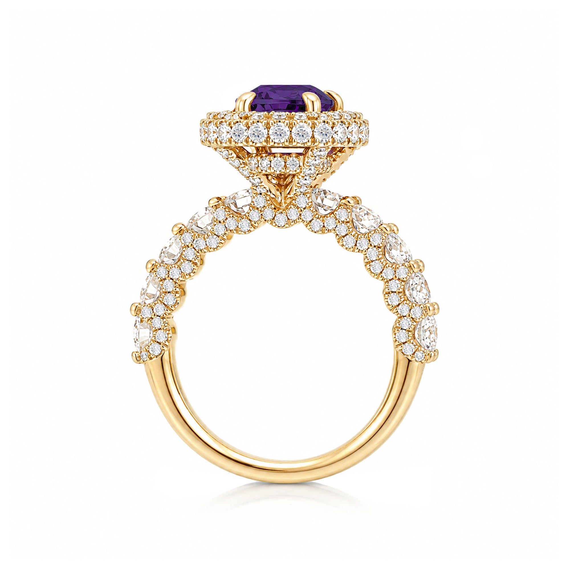 The Florence Pear Amethyst Ring