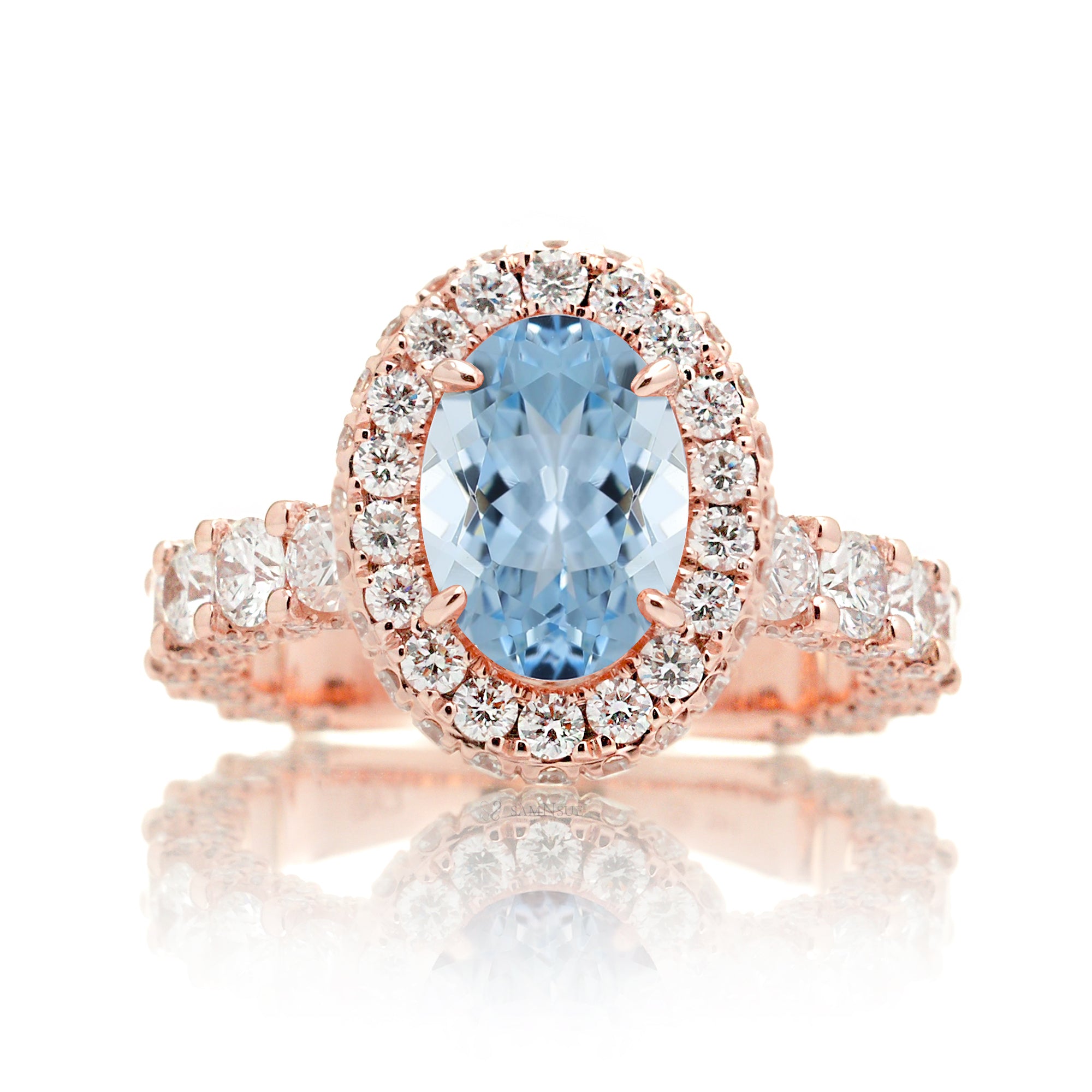 The Florence Oval Aquamarine Ring