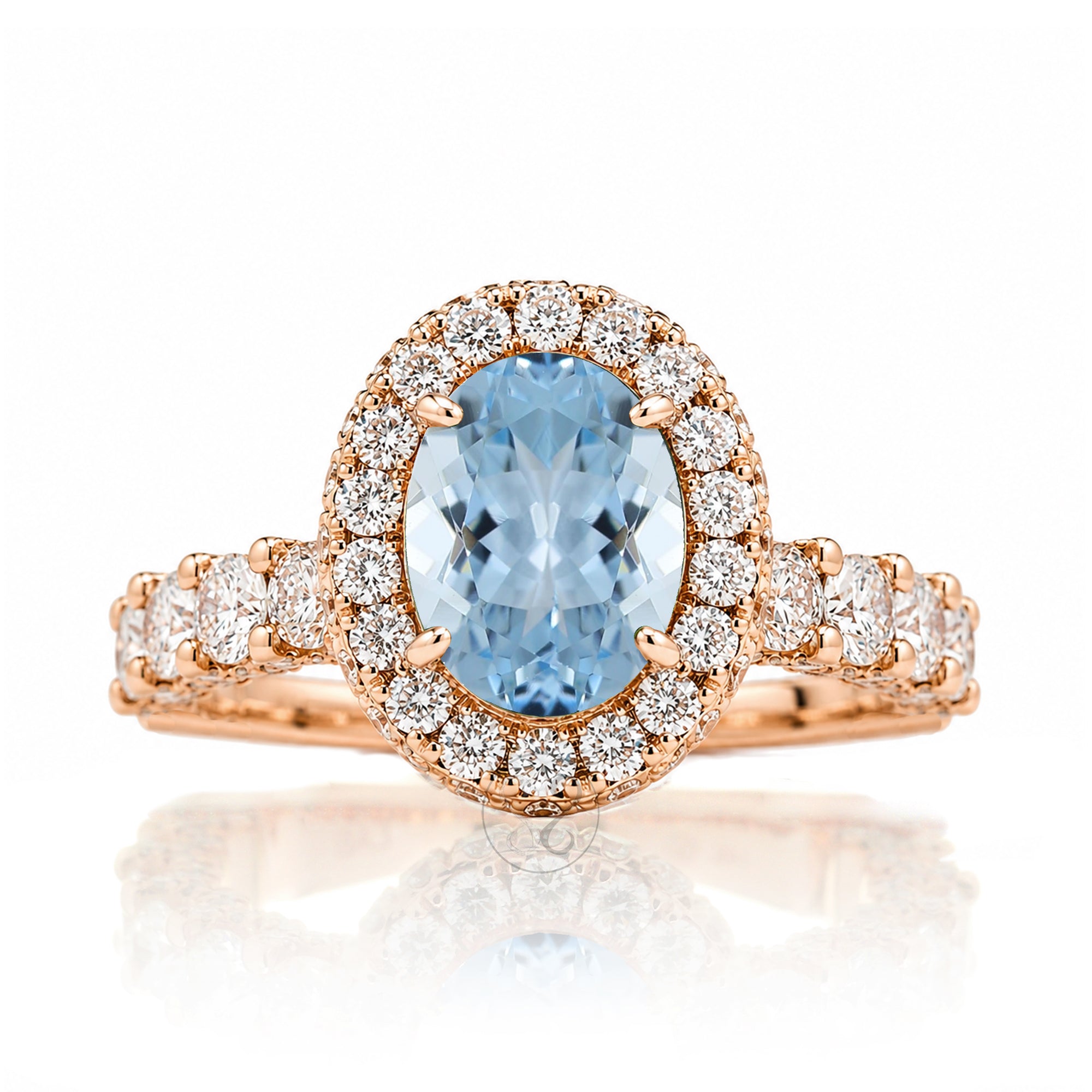 The Florence Oval Aquamarine Ring