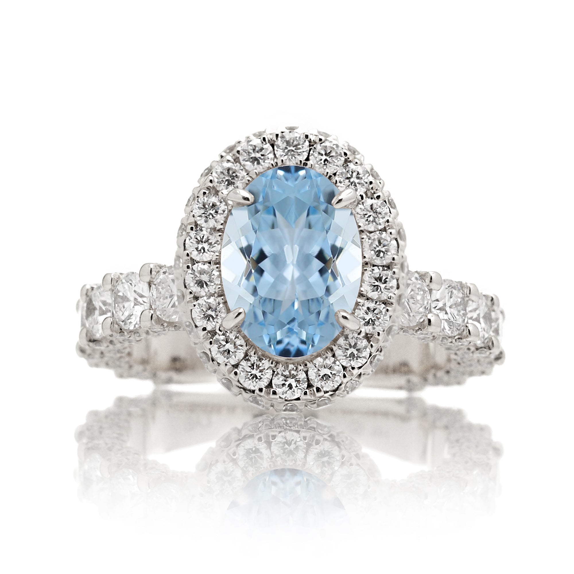 The Florence Oval Aquamarine Ring