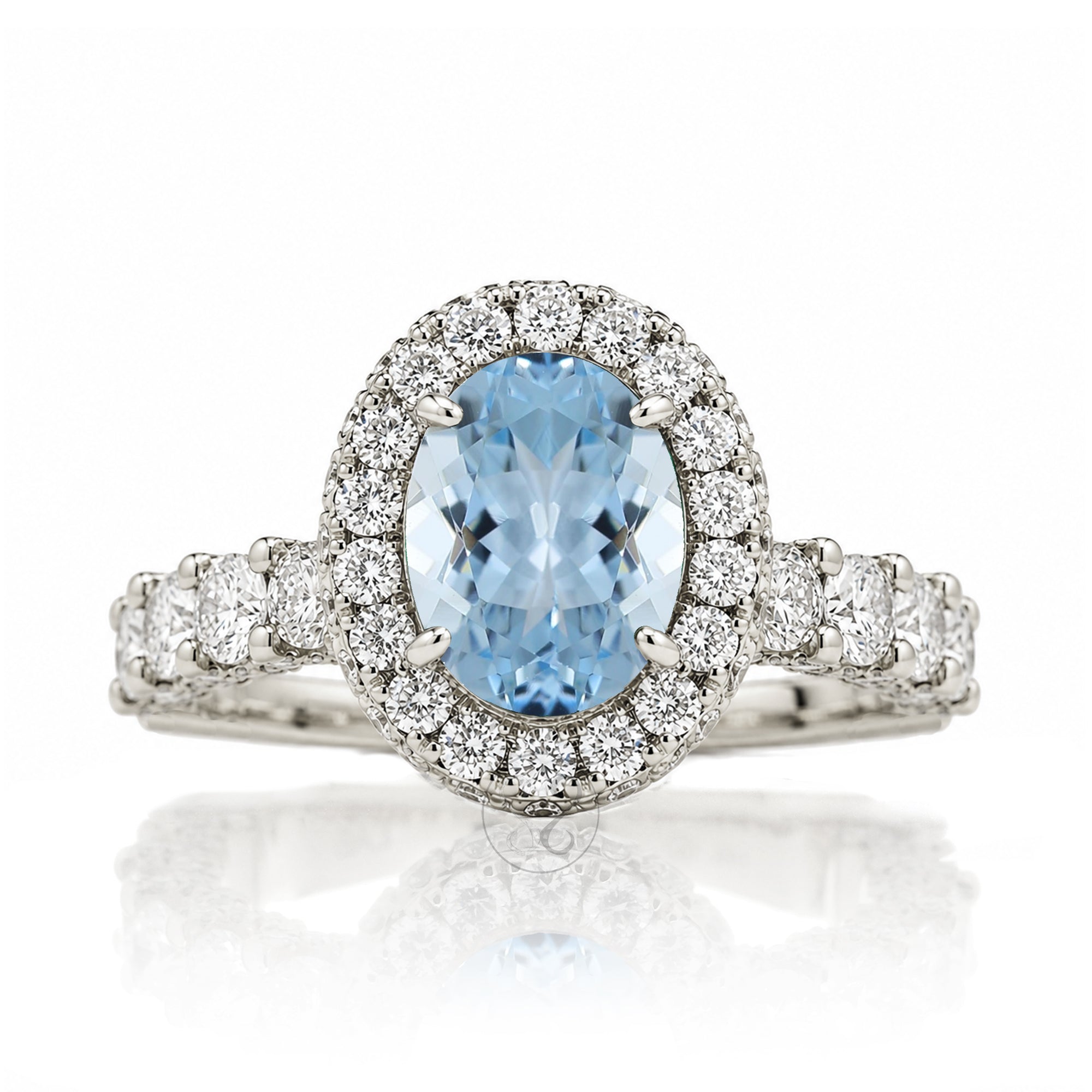 The Florence Oval Aquamarine Ring