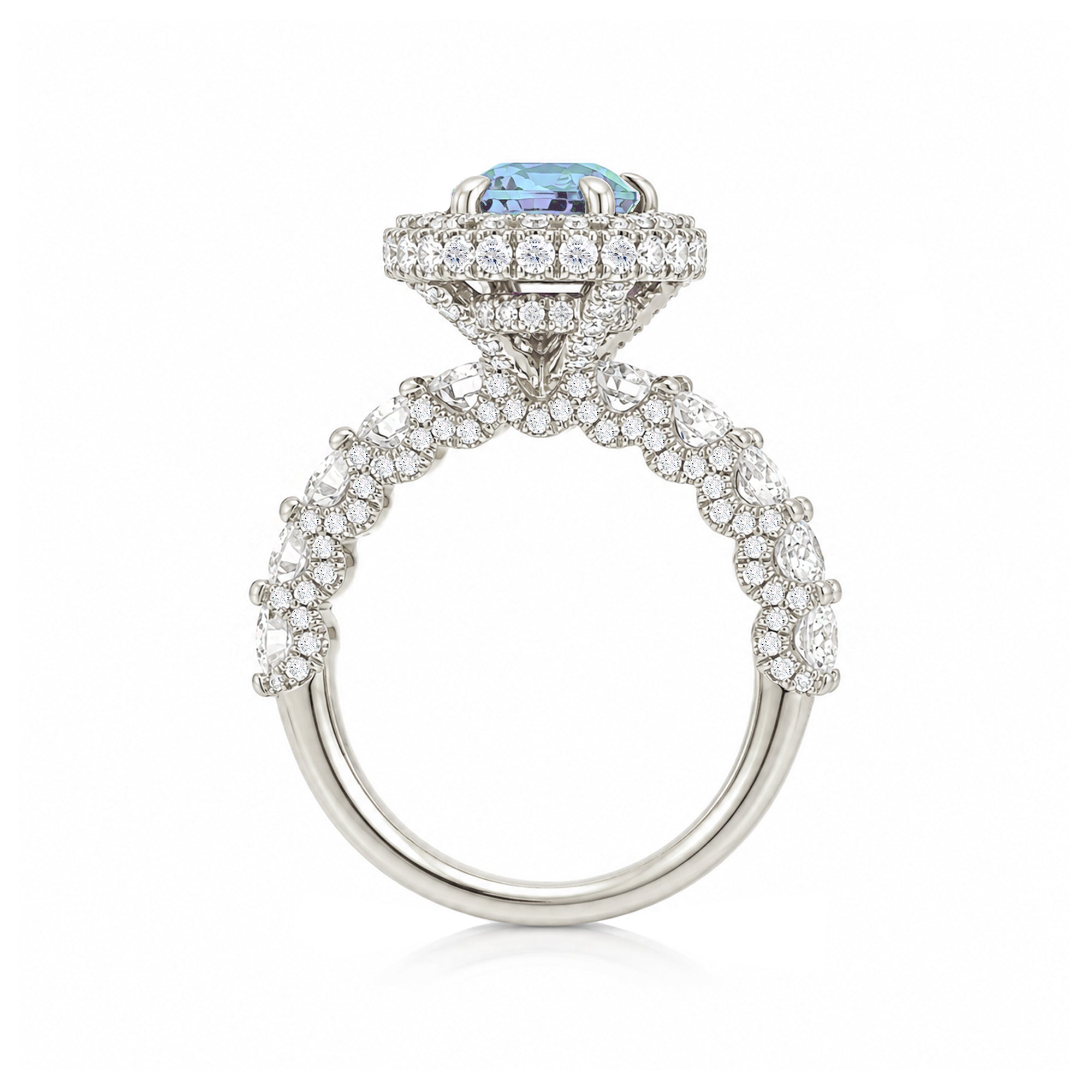 The Florence Pear Cut Aquamarine Ring