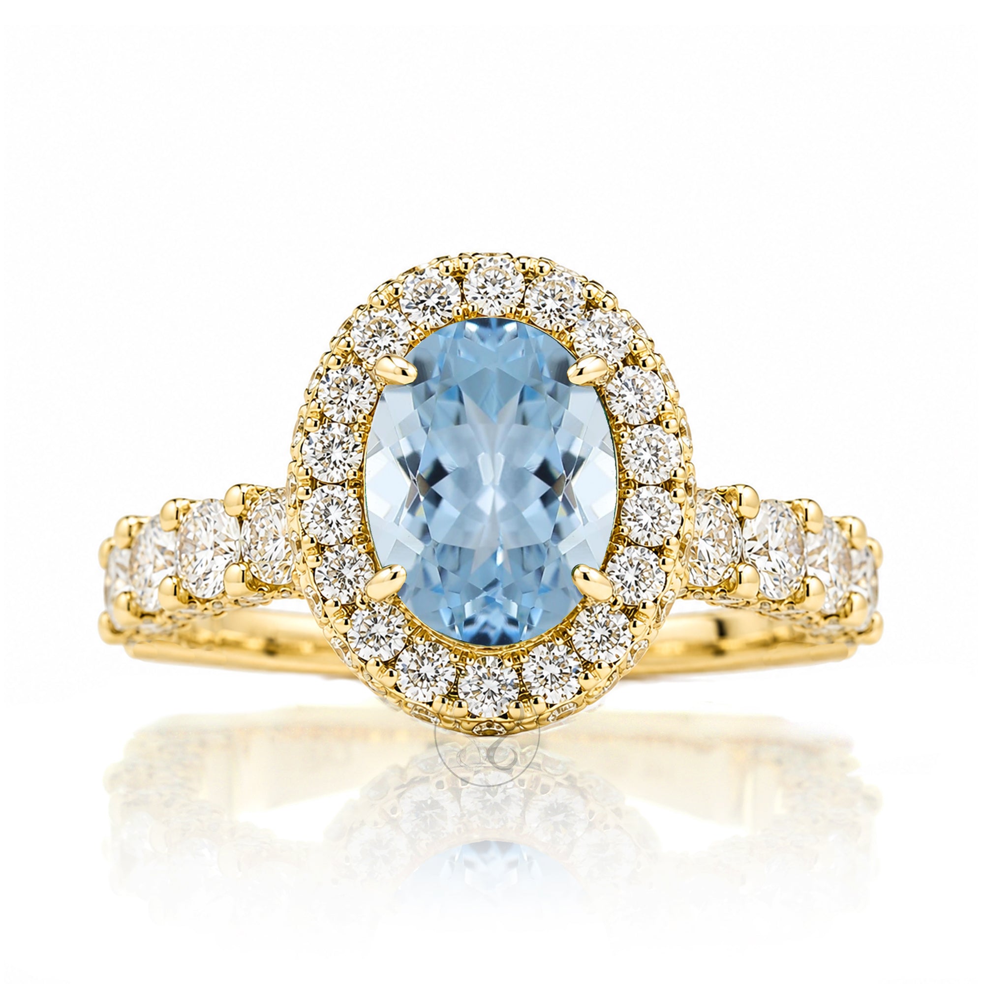 The Florence Oval Aquamarine Ring