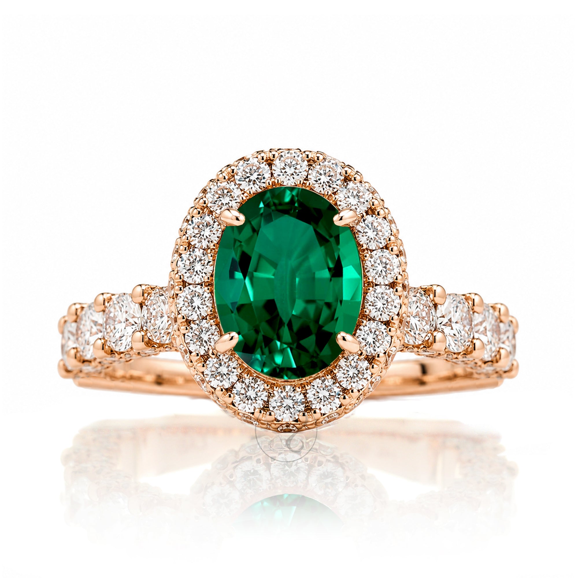 The Florence Oval Emerald Ring