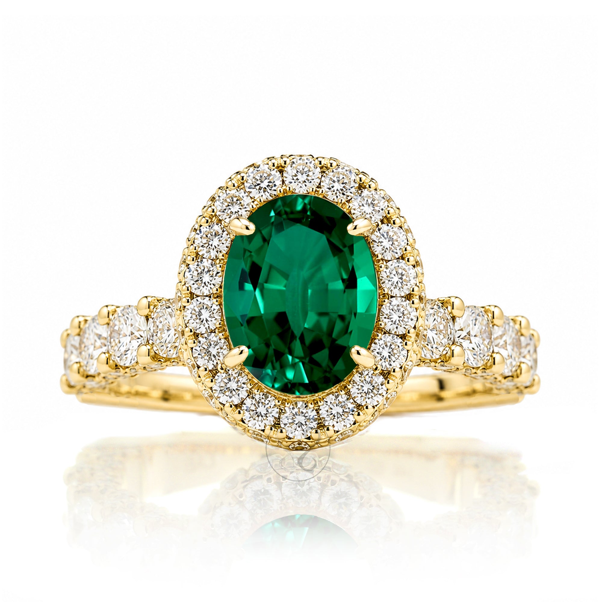 The Florence Oval Emerald Ring