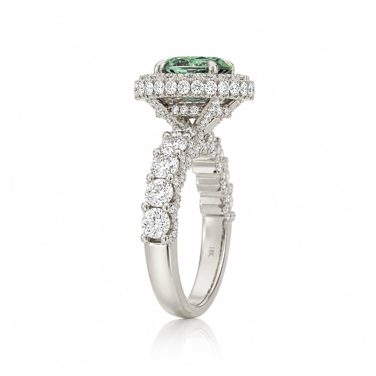 The Florence Oval Green Sapphire Ring