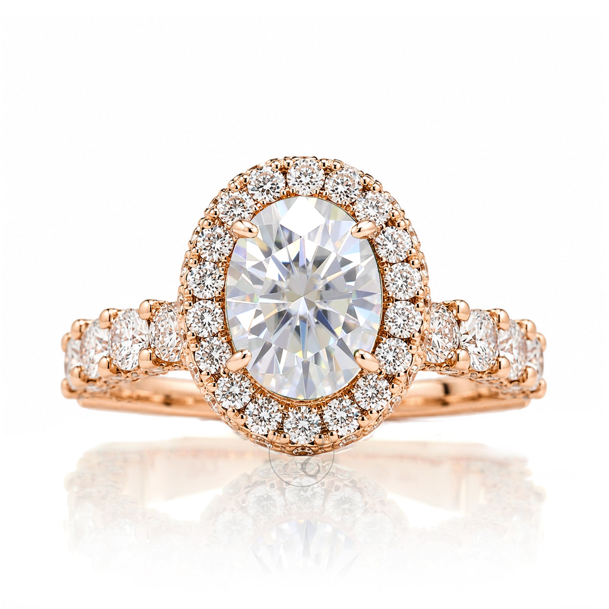 The Florence Oval Moissanite Ring