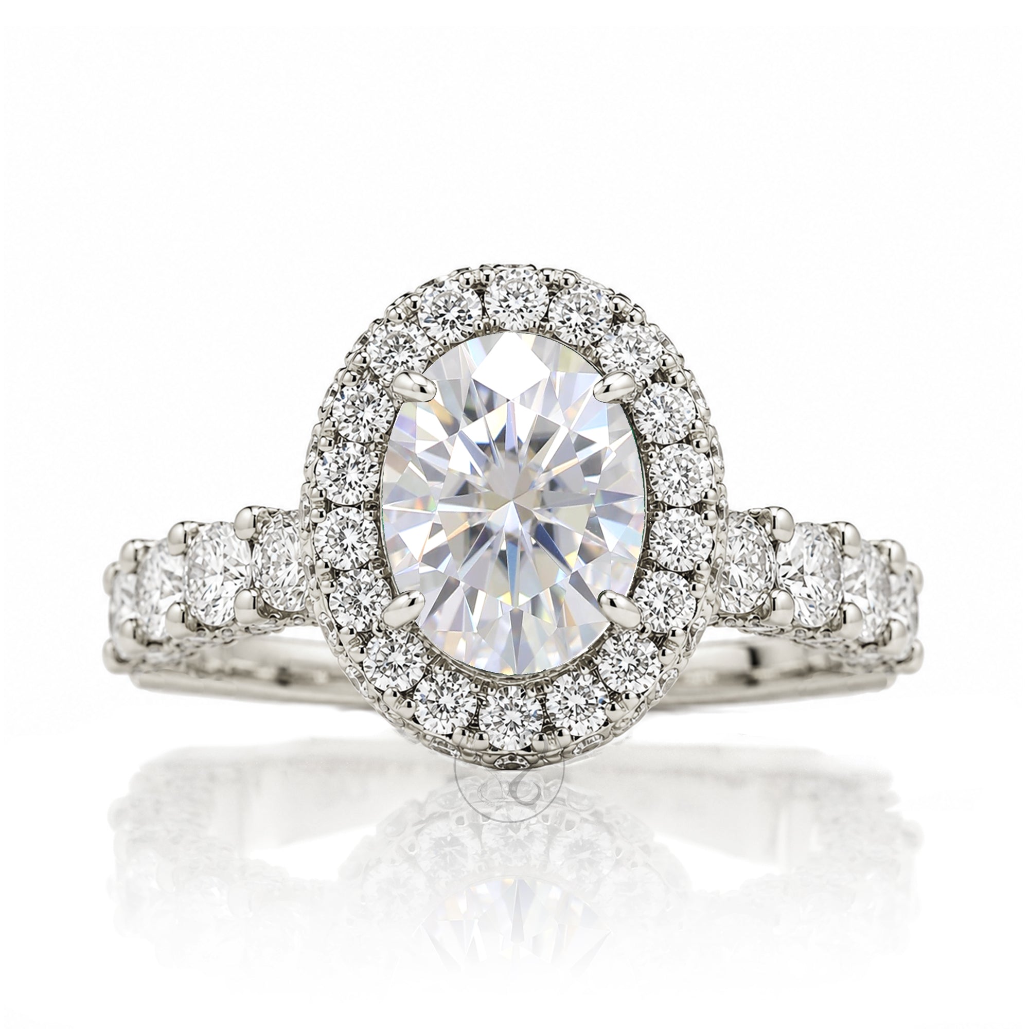 The Florence Oval Moissanite Ring