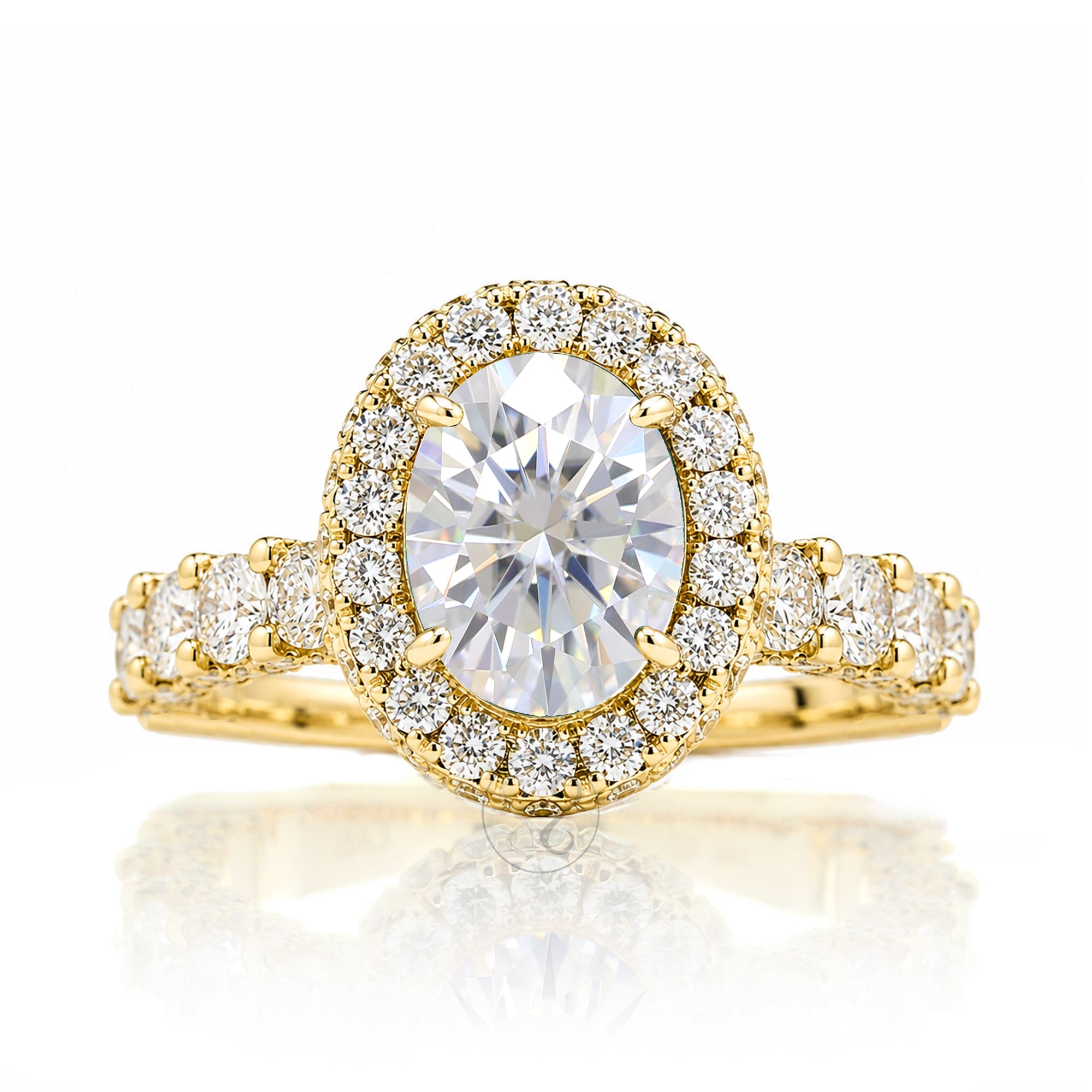 The Florence Oval Moissanite Ring