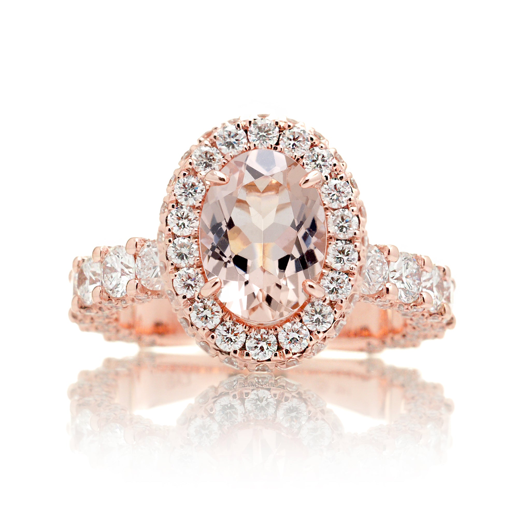 The Florence Oval Morganite Ring