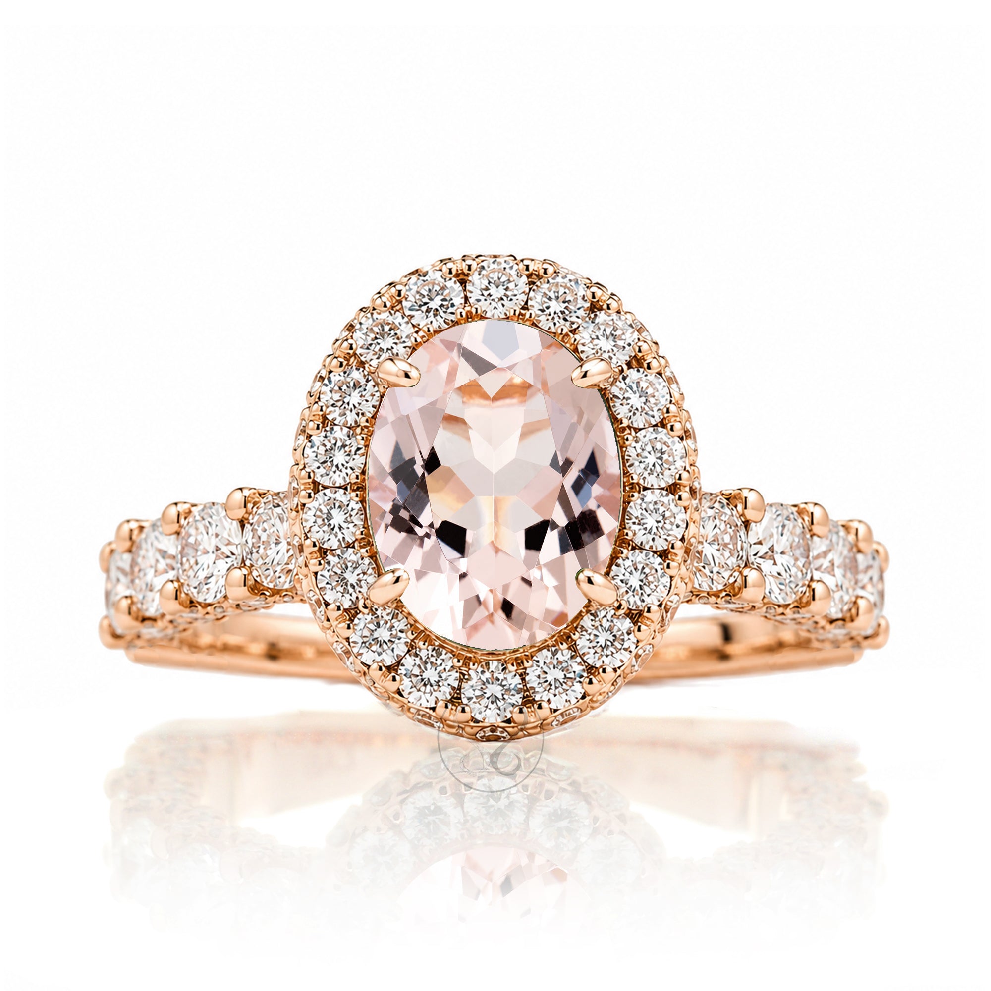 The Florence Oval Morganite Ring