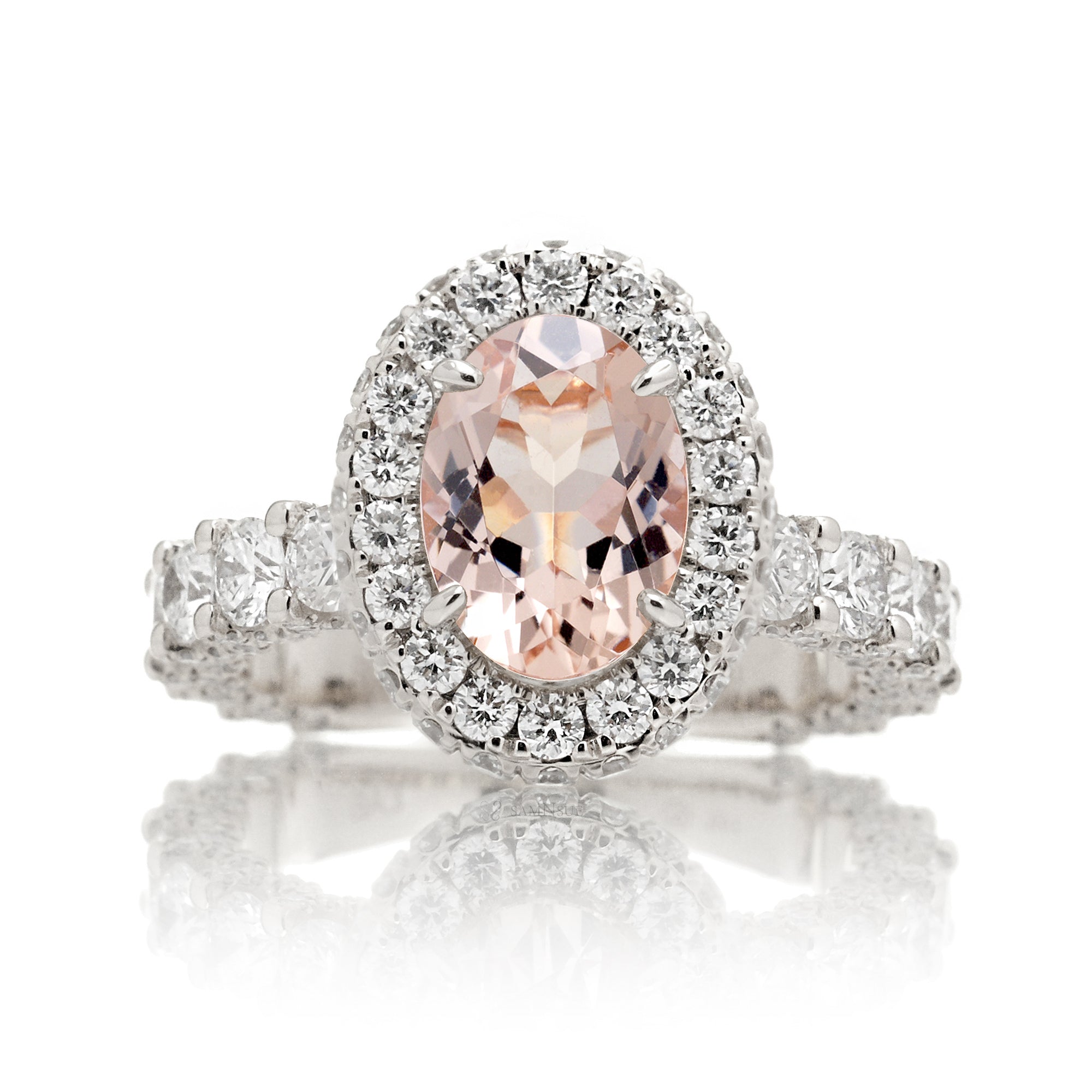 The Florence Oval Morganite Ring