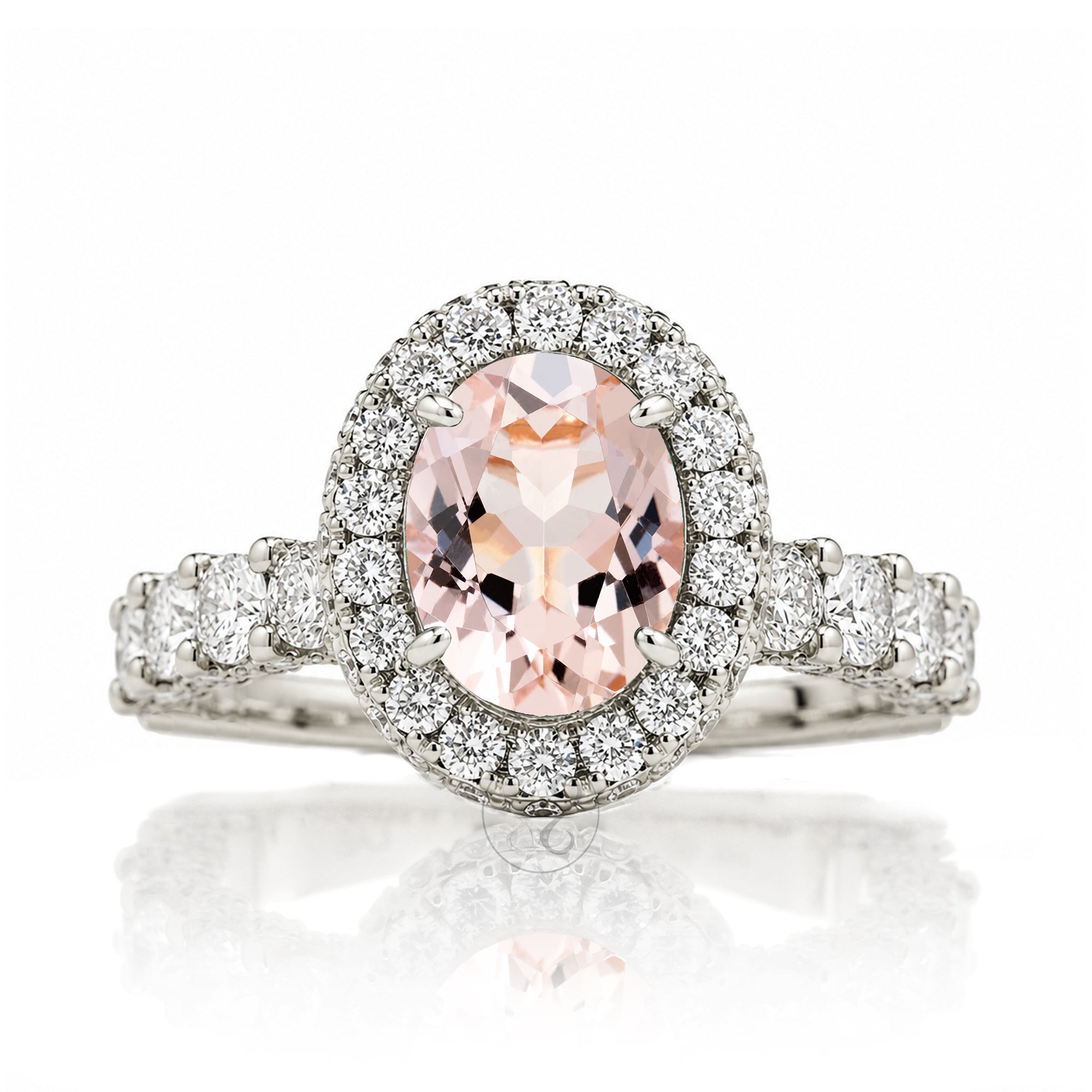 The Florence Oval Morganite Ring