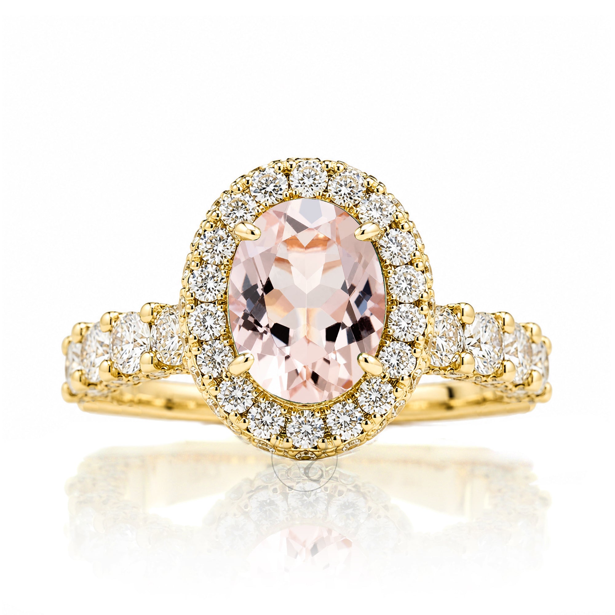 The Florence Oval Morganite Ring