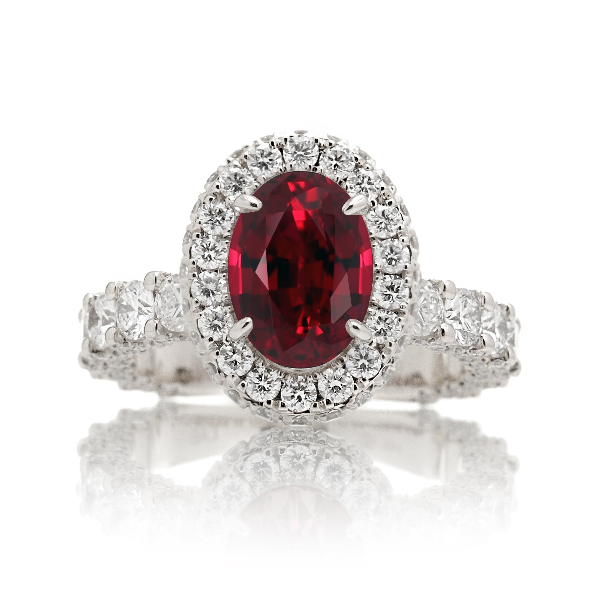 The Florence Oval Ruby Ring (Lab-Grown)