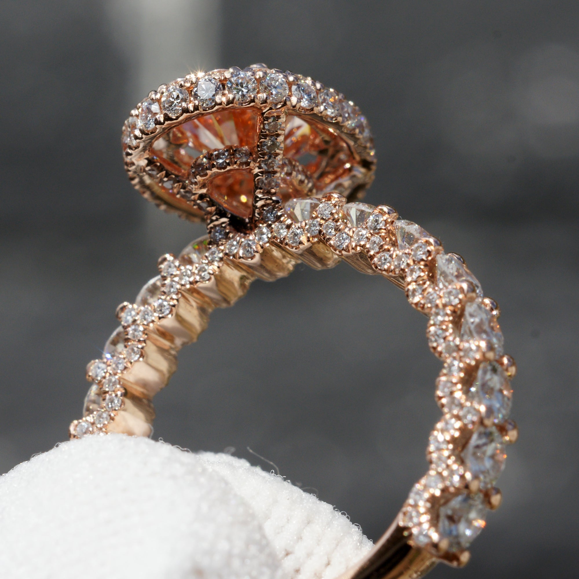 The Florence Peach Oval Diamond Ring (4.25 ct. tw.)