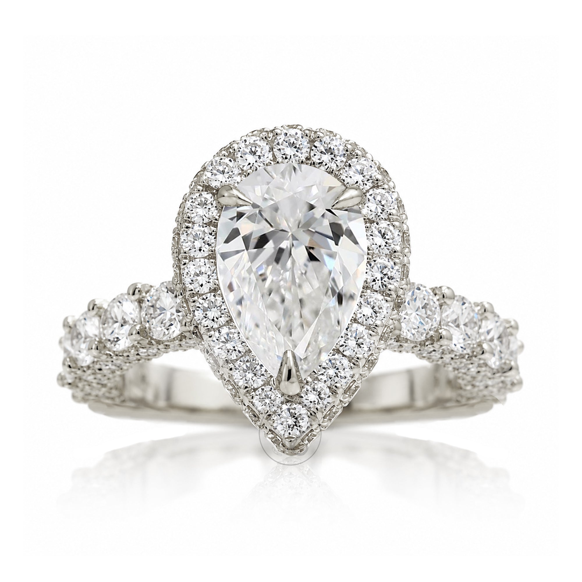 The Florence Pear Diamond Ring