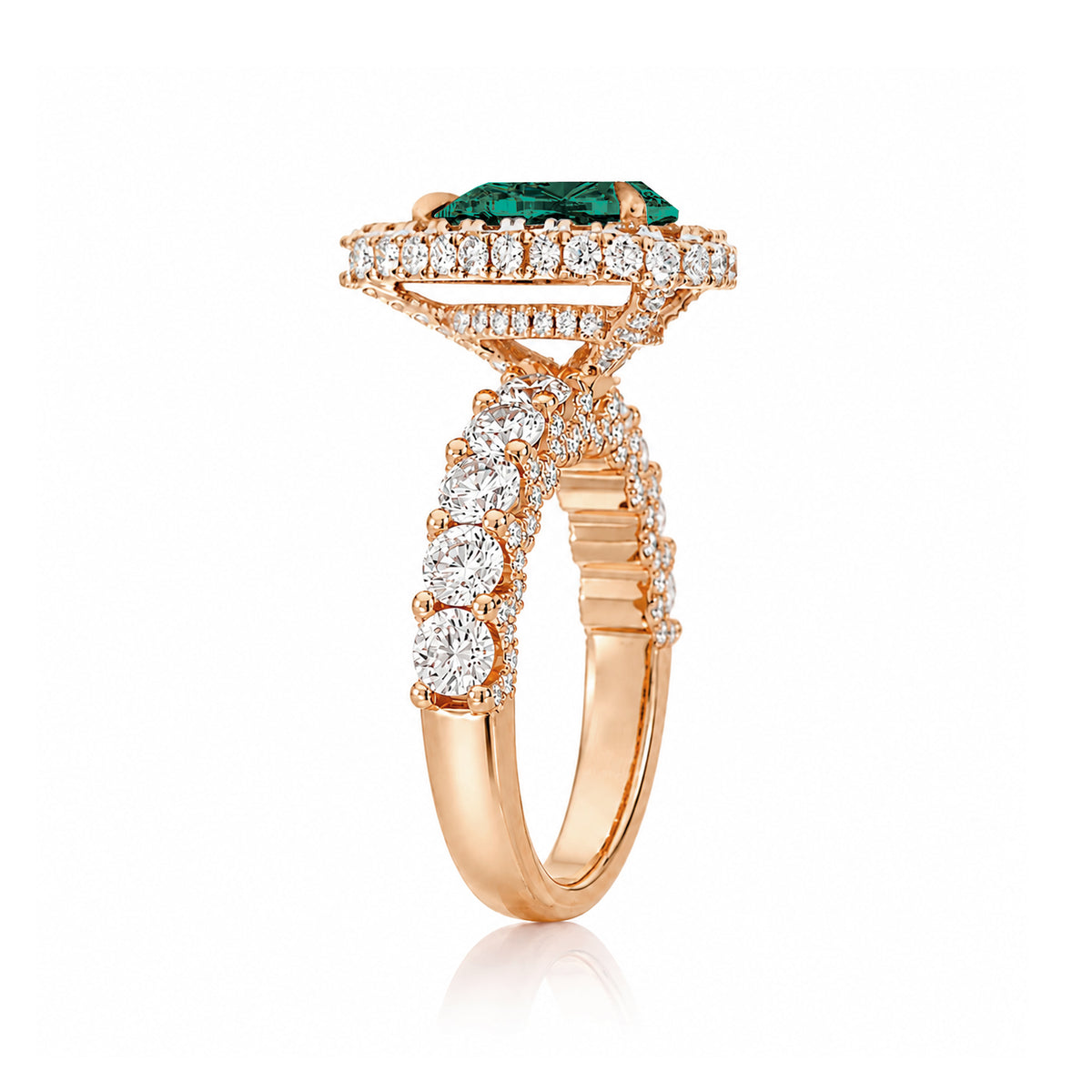 The Florence Pear Cut Emerald Ring