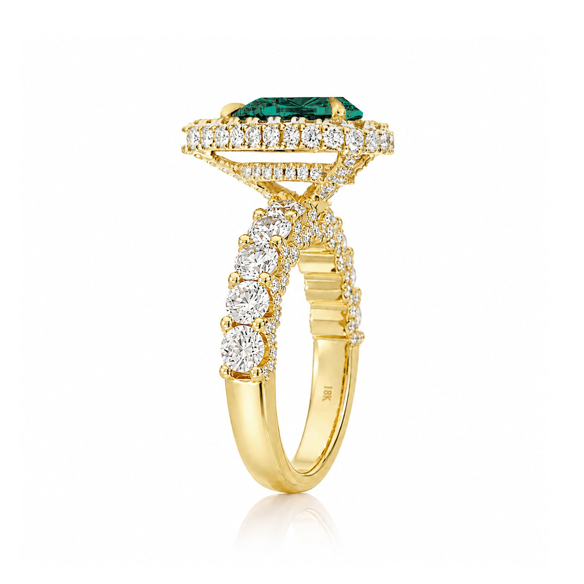 The Florence Pear Cut Emerald Ring