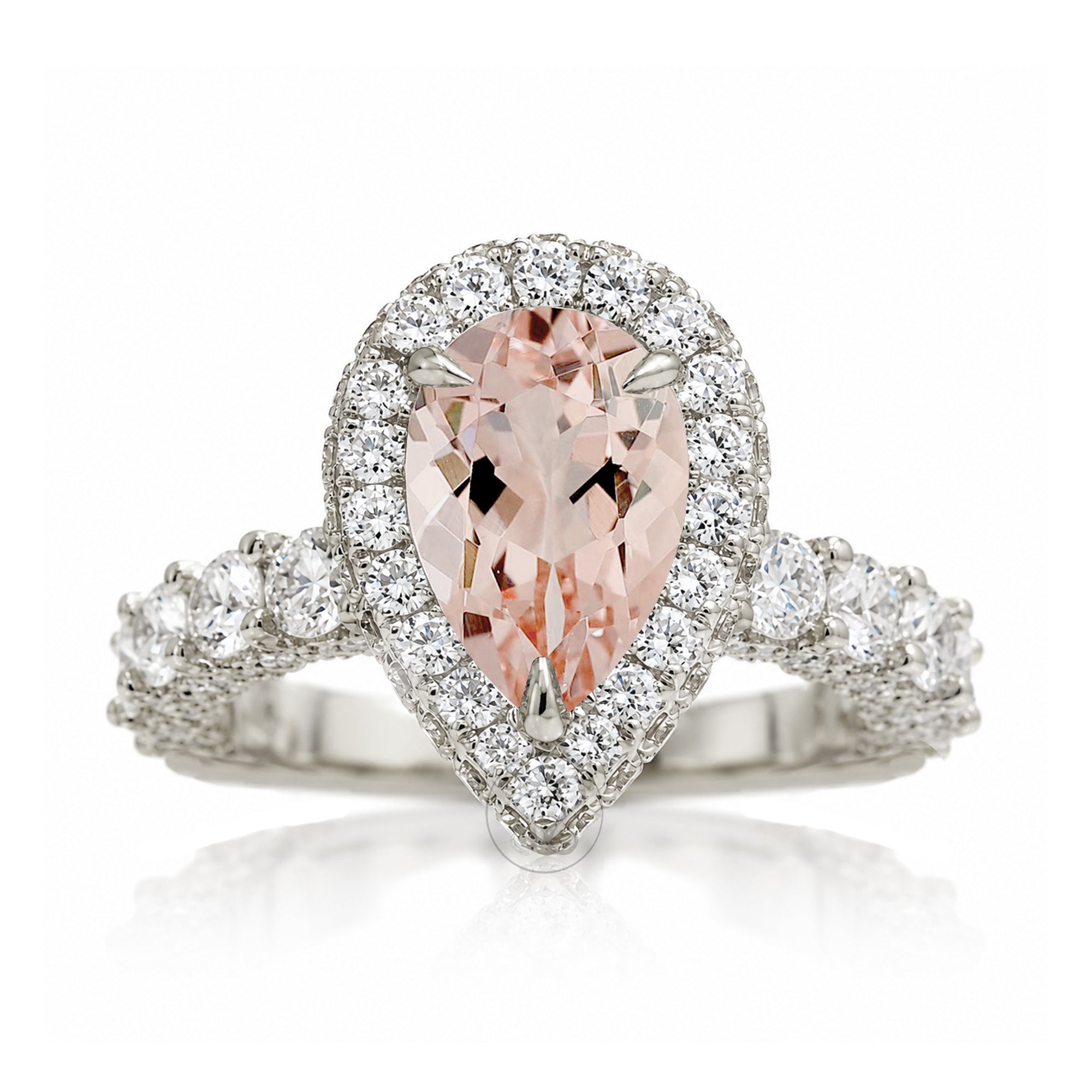 The Florence Pear Morganite Ring