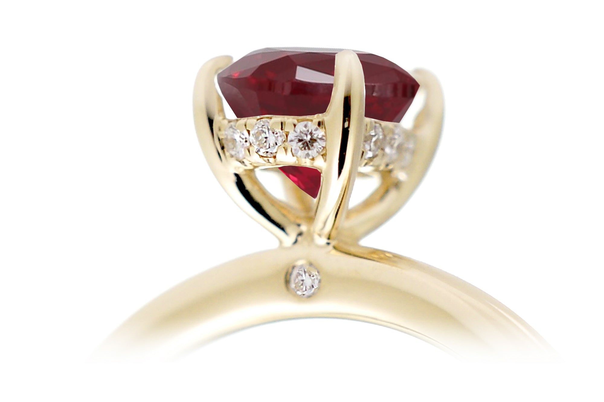 The Lucy Pear Cut Ruby Ring (Lab-Grown)