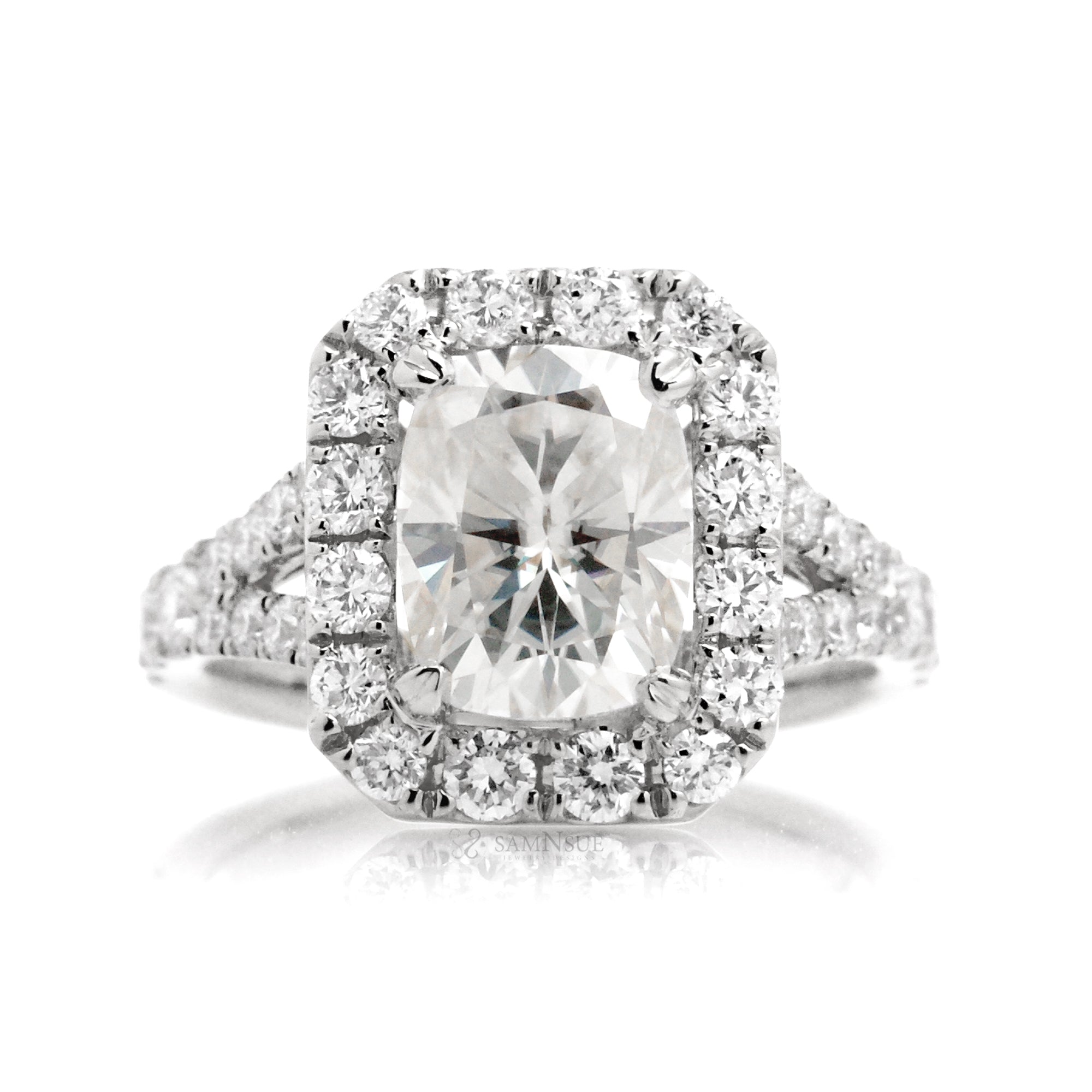 The Meghan Cushion Moissanite Ring