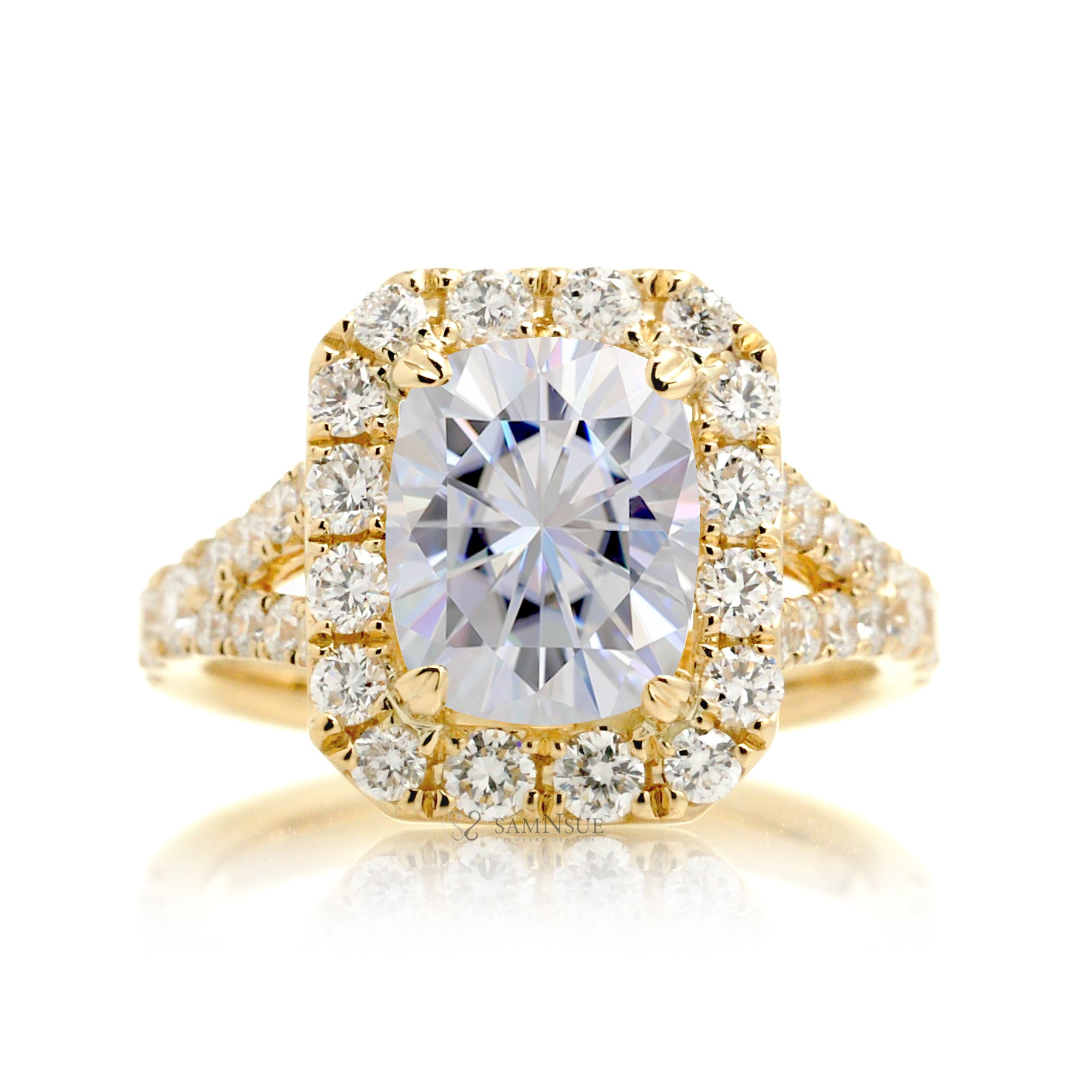 The Meghan Cushion Moissanite Ring