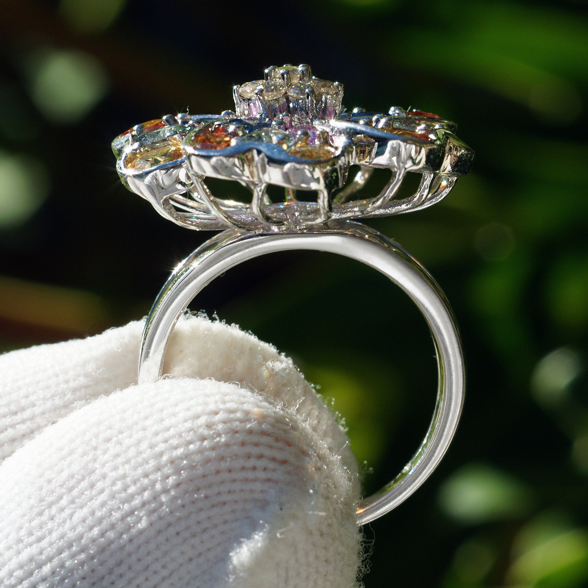 The Multi Sapphire Flower Ring (6.50 ct. tw.)