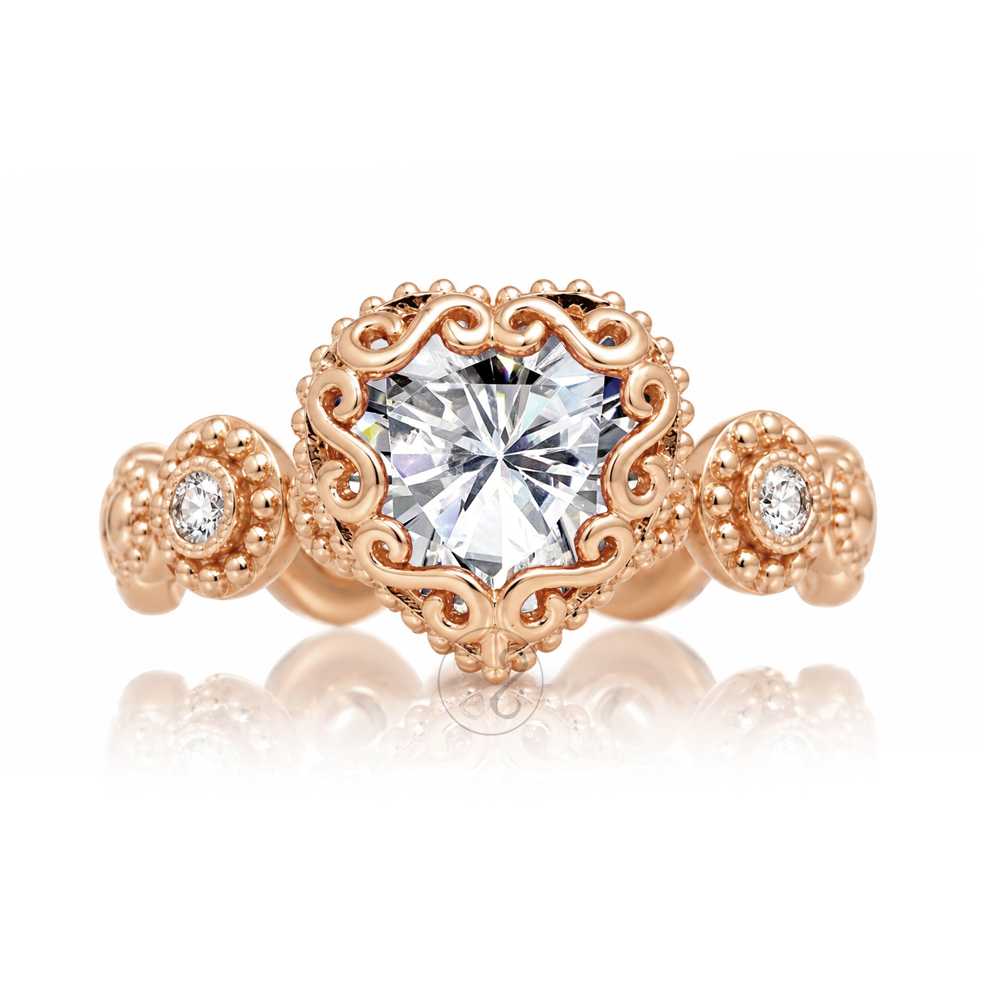 The Nilda Heart Moissanite Ring