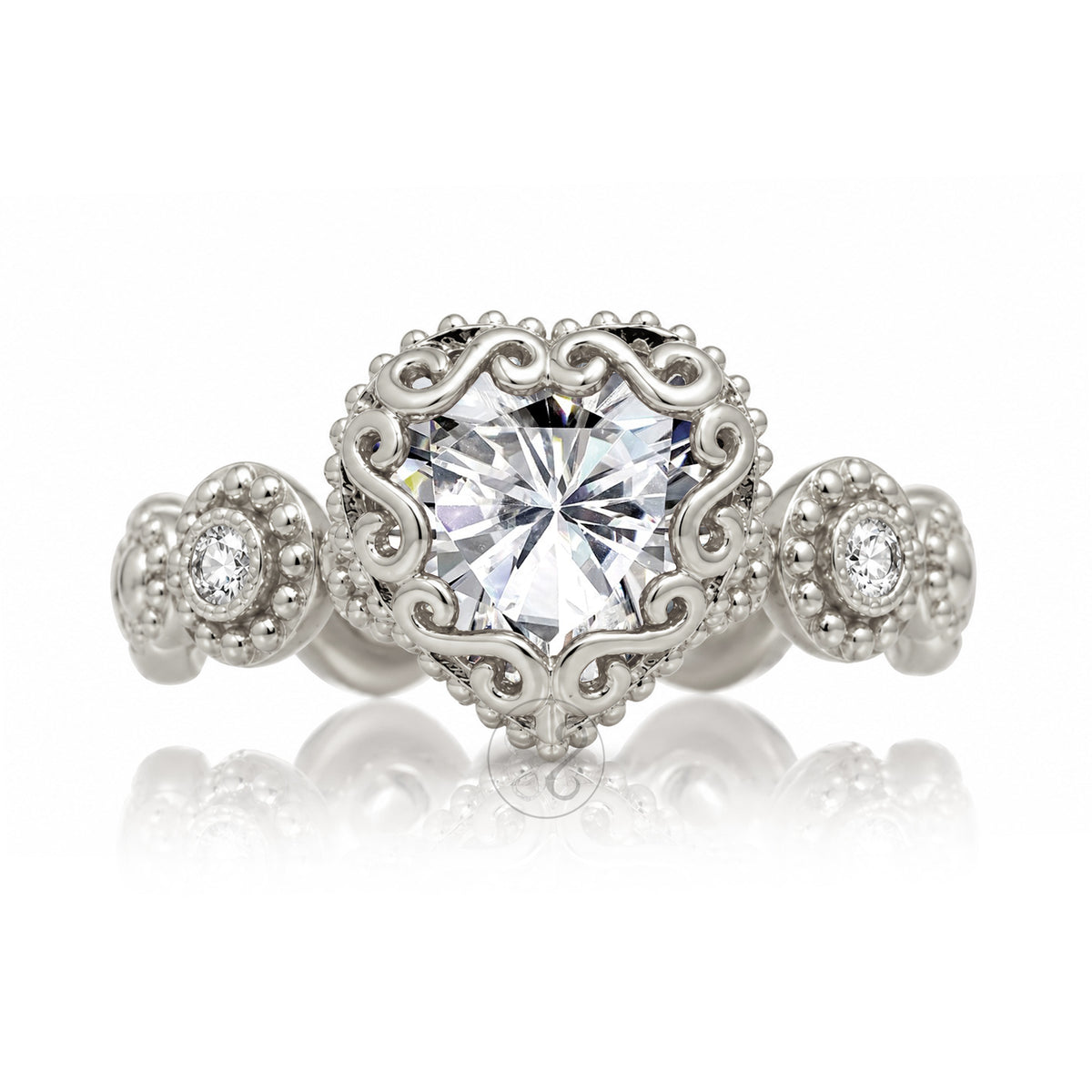 The Nilda Heart Moissanite Ring