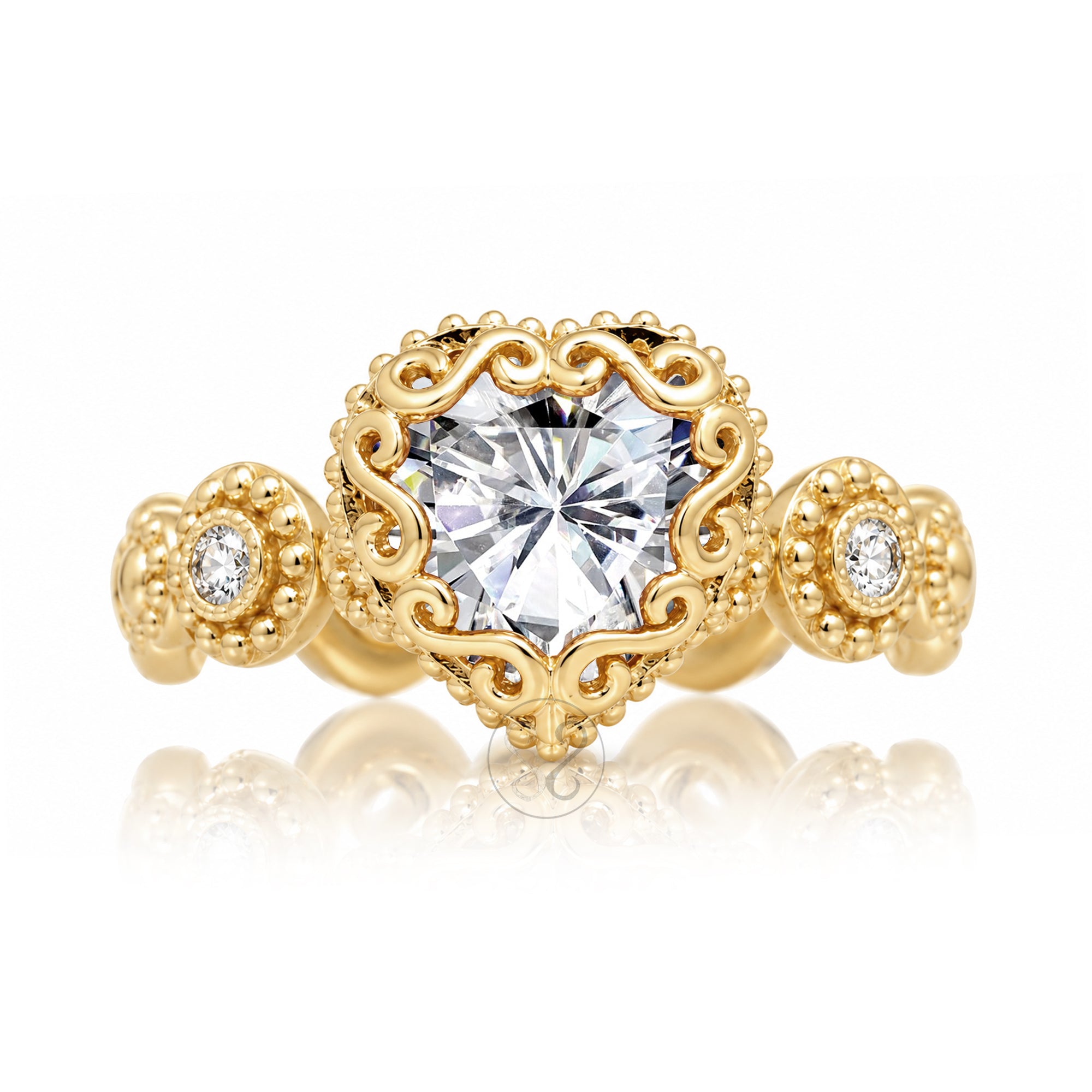 The Nilda Heart Moissanite Ring