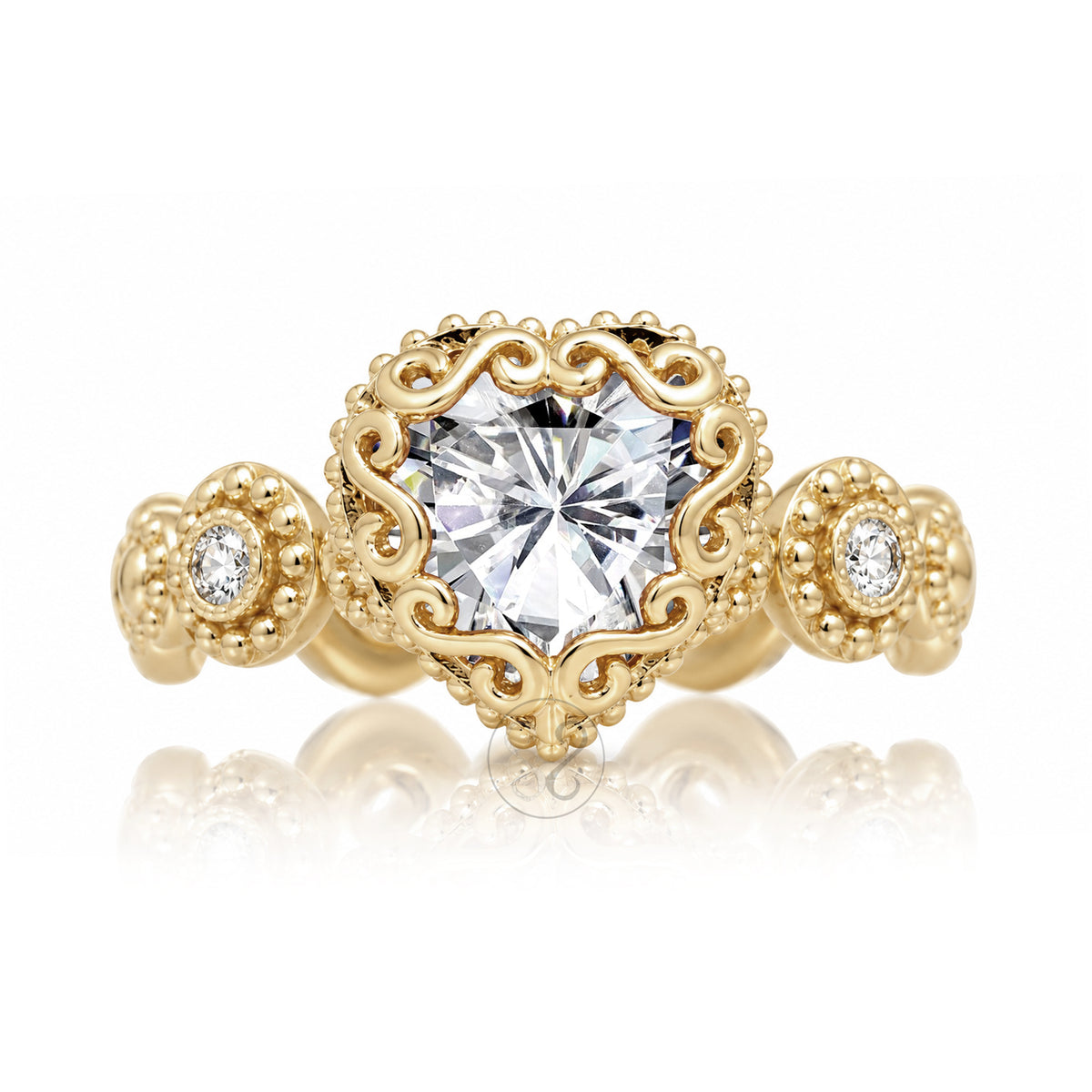 The Nilda Heart Moissanite Ring